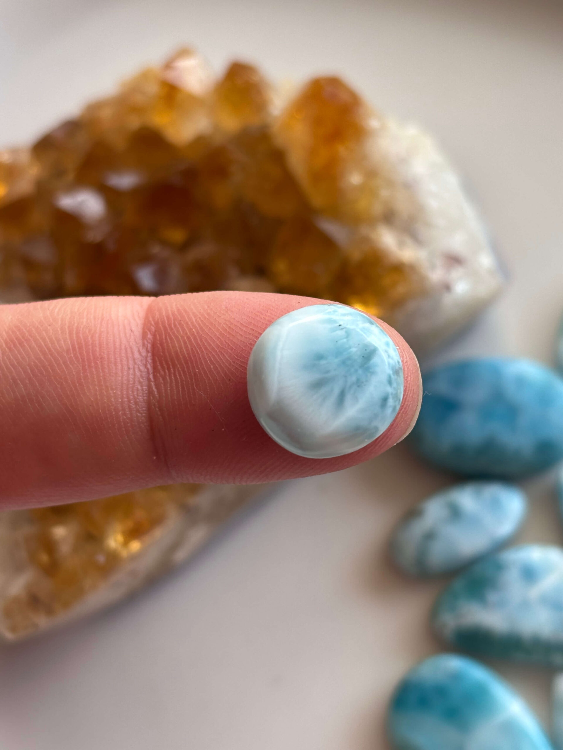 15mm Premium Larimar Stone for Delicate Jewellery - Image 2