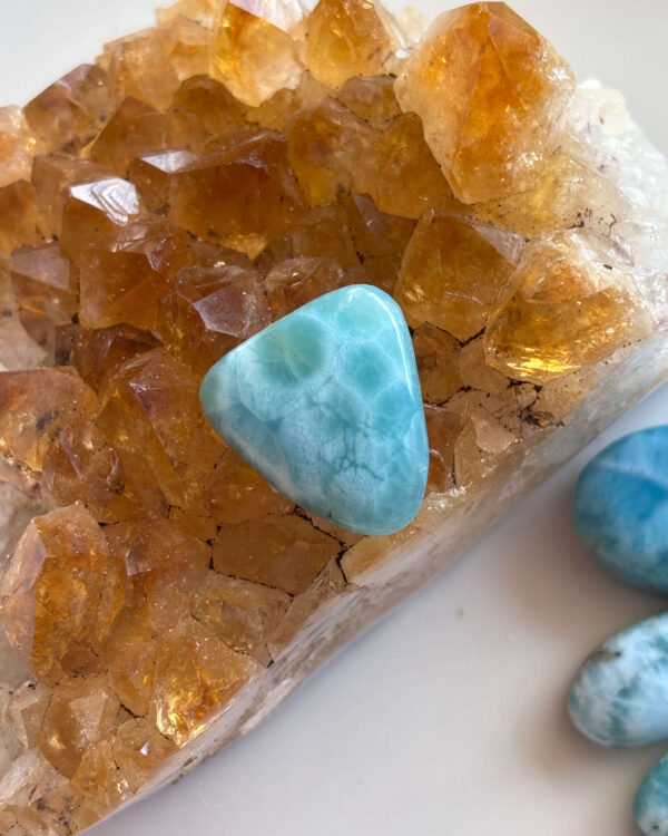 24mm Premium Larimar Cabochon for Handcrafted Pendants
