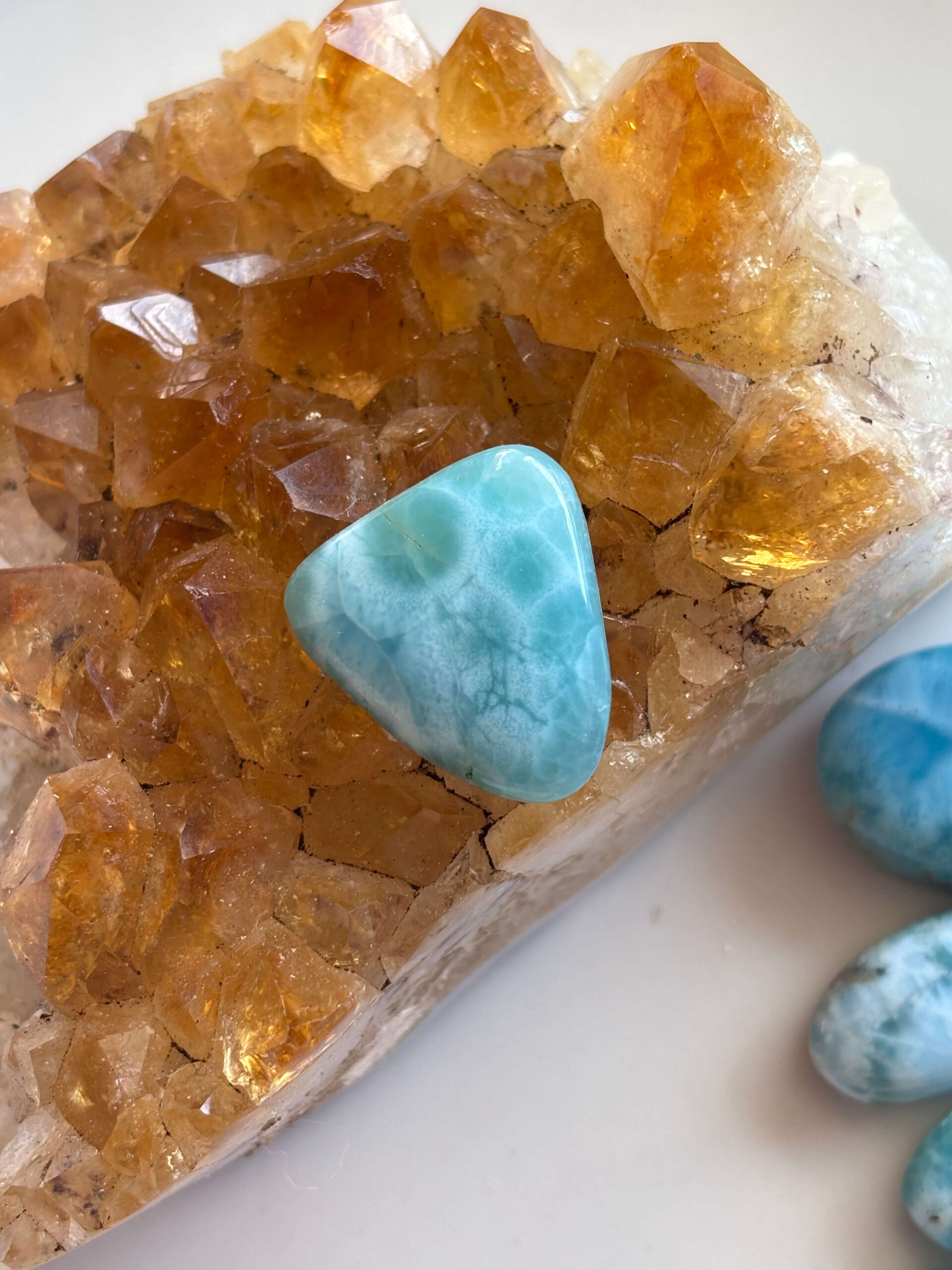 24mm Premium Larimar Cabochon for Handcrafted Pendants