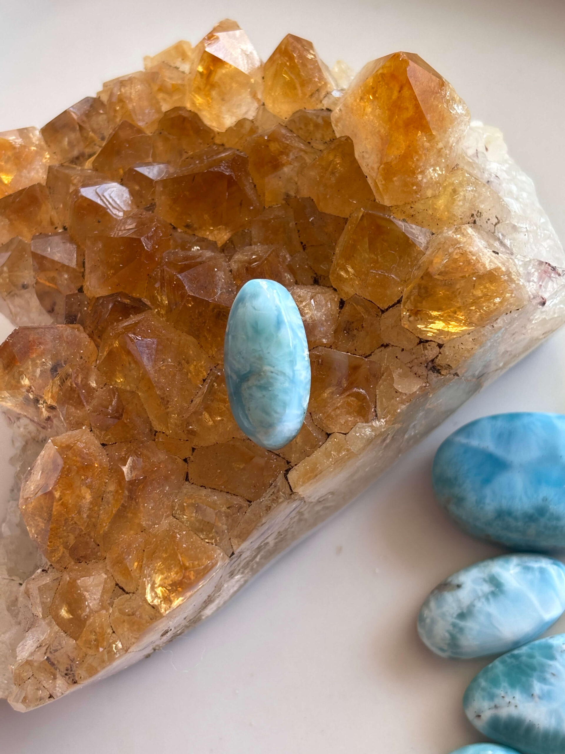 21mm Premium Larimar Gemstone for Jewellery Designs