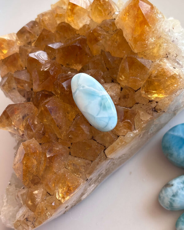 24mm Premium Larimar Stone for Unique Jewellery