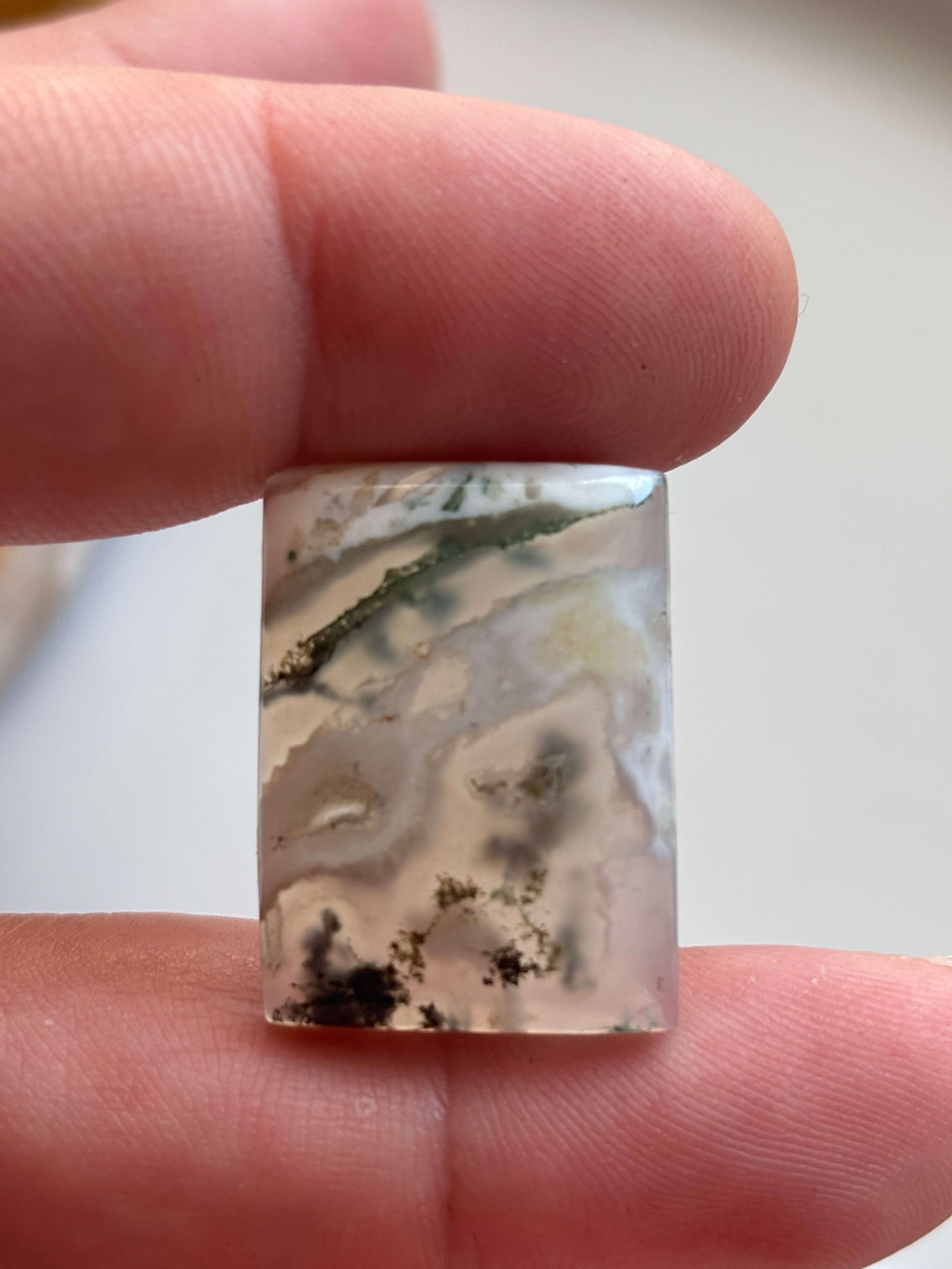 27mm Moss Agate Gemstone for Jewellery Making - Image 2