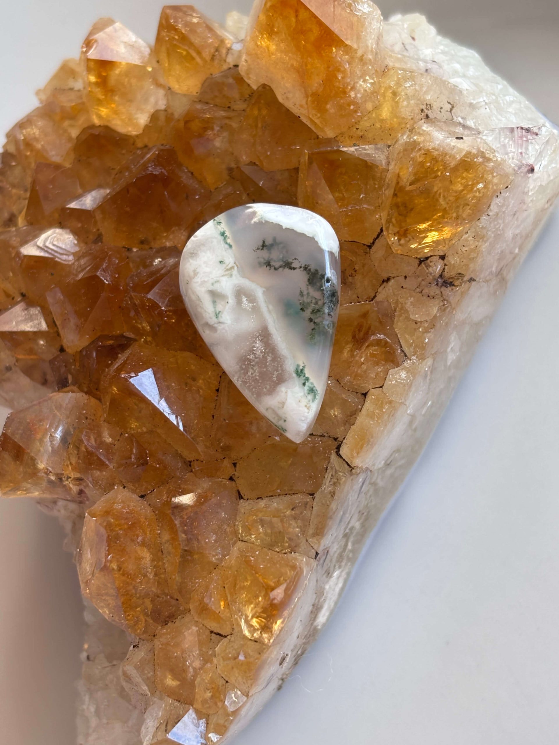 27mm Moss Agate Cabochon for Pendant Making - Image 2