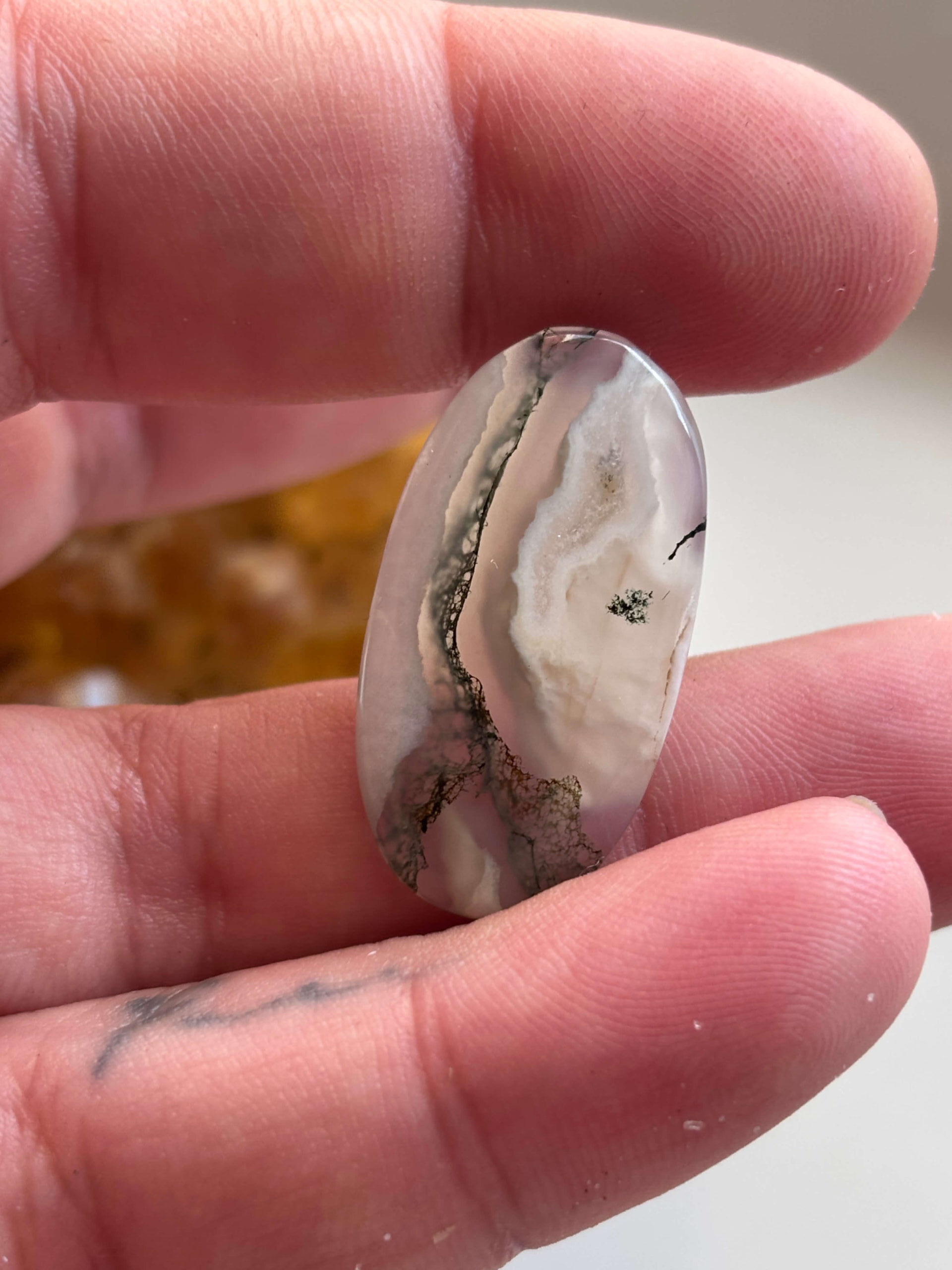 31mm Moss Agate Stone for Handcrafted Designs - Image 2