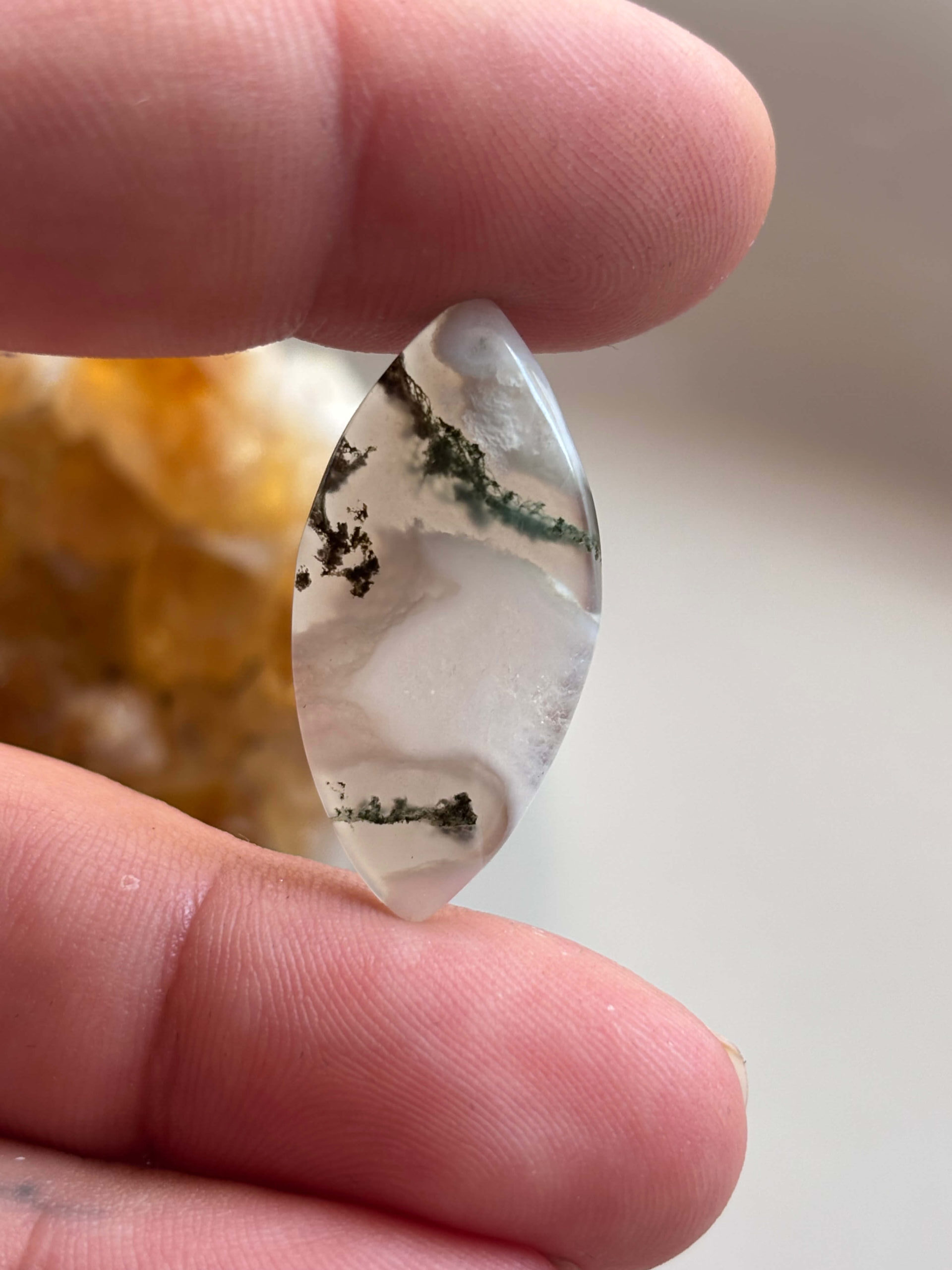 32mm Moss Agate Gemstone for Creative Jewellery - Image 2