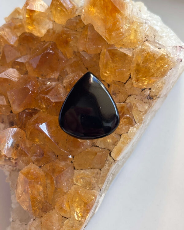 21mm Black Onyx Stone for Creative Macramé