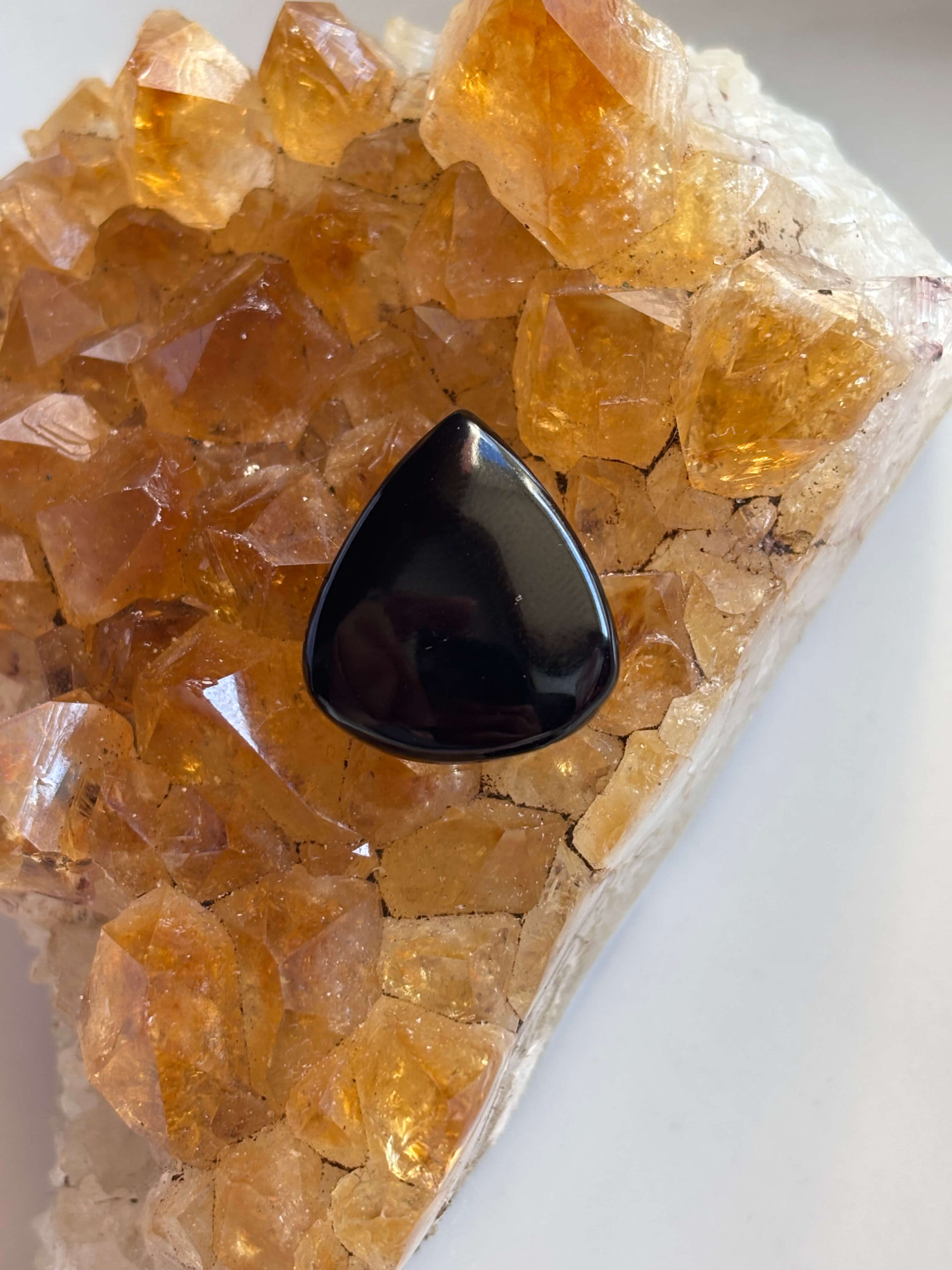 21mm Black Onyx Stone for Creative Macramé