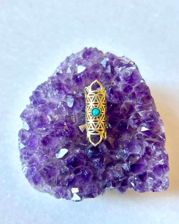 Bohemian Chinese Turquoise Brass Dreadlock Jewelry