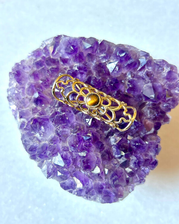 Floral Filigree Brass Dreadlock Bead