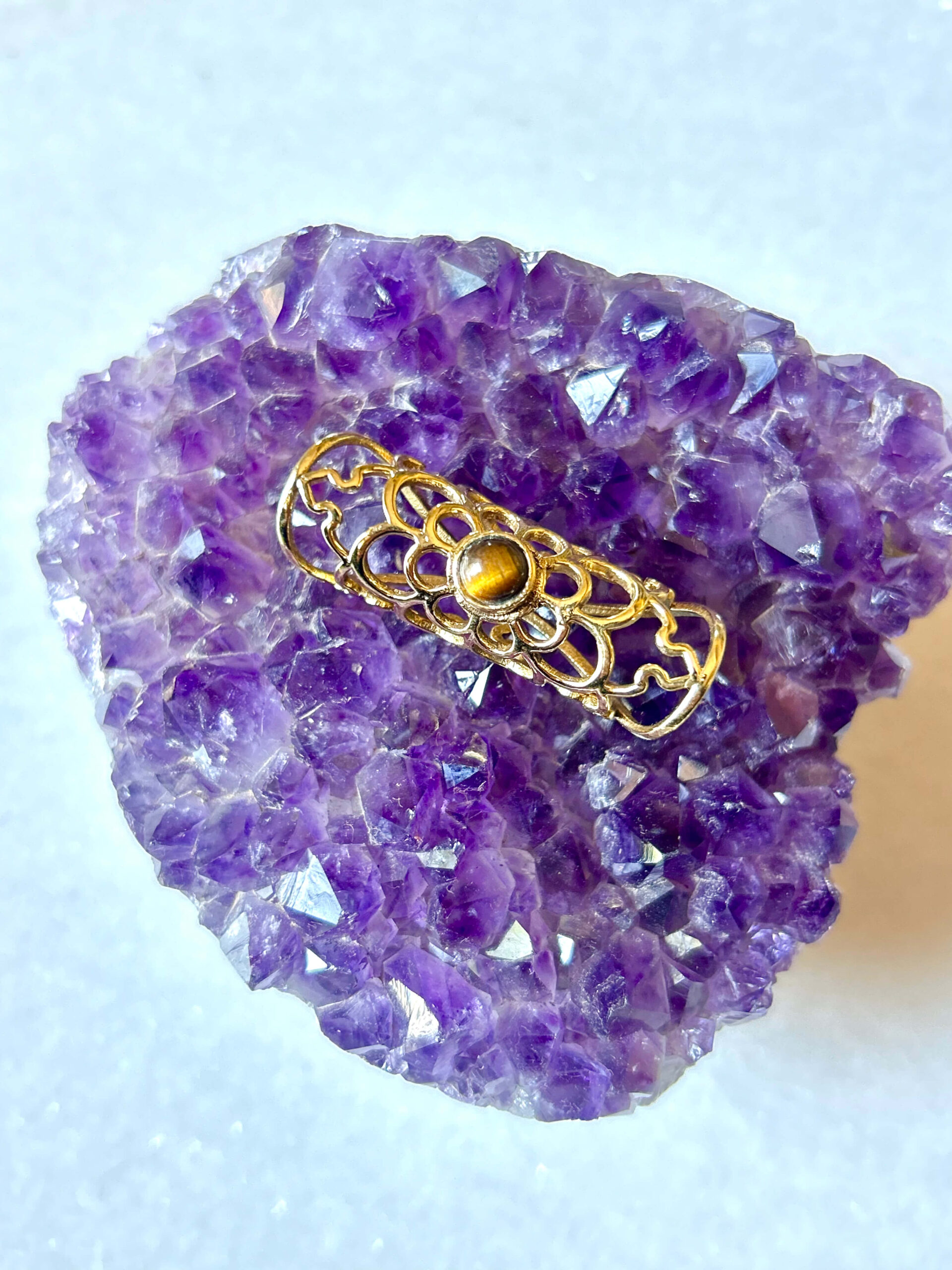 Floral Filigree Brass Dreadlock Bead
