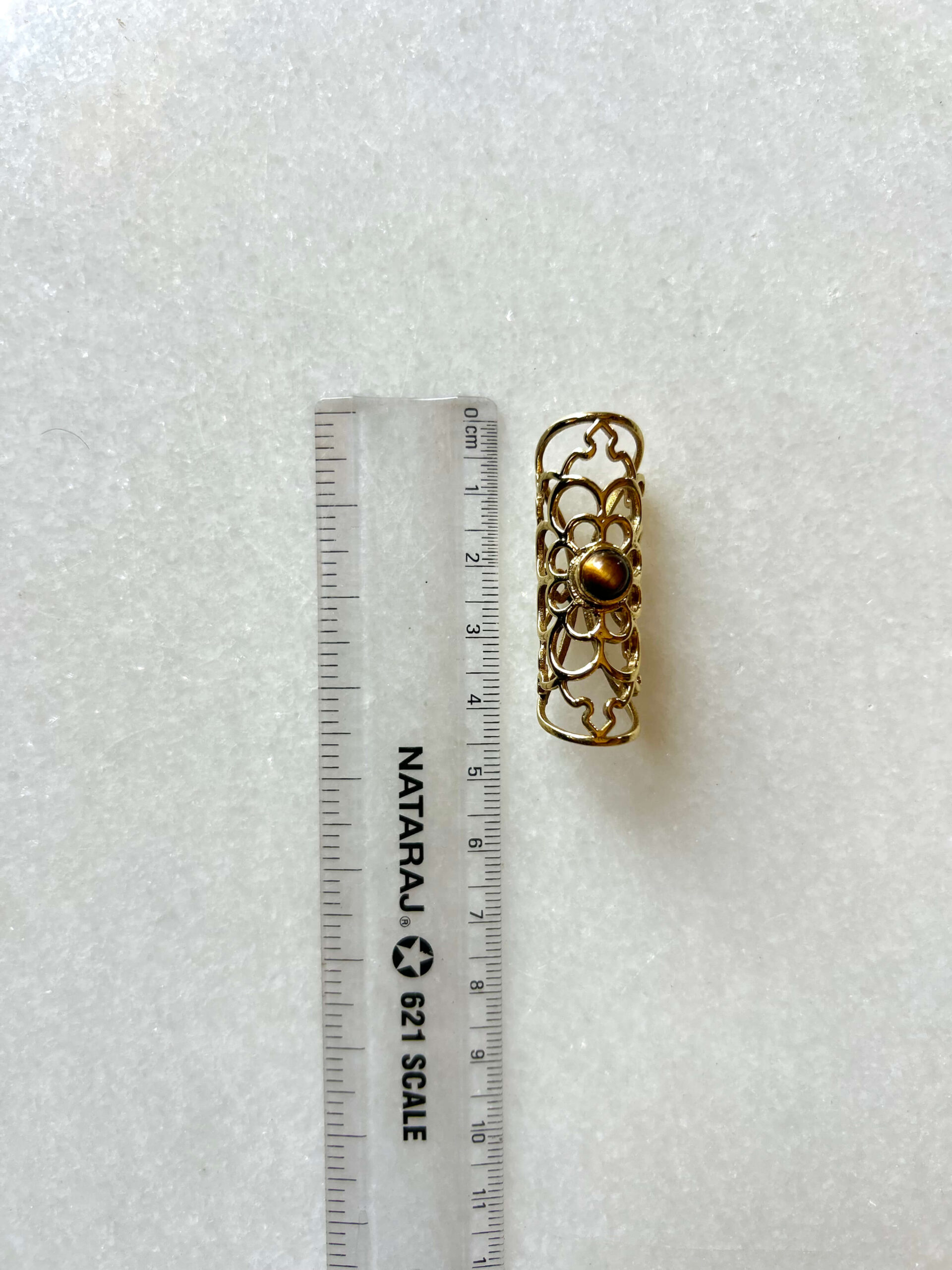 Floral Filigree Brass Dreadlock Bead - Image 3