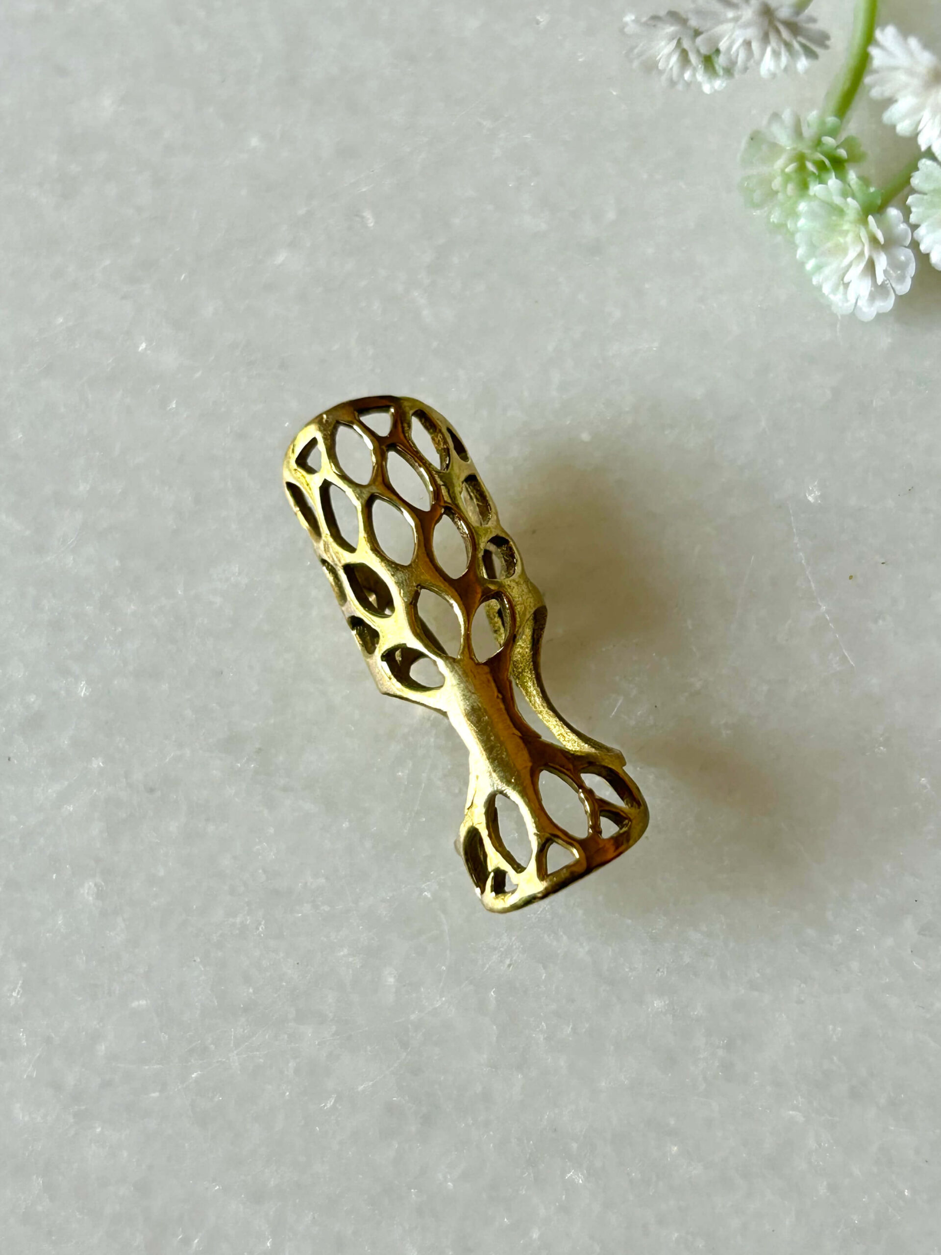 Boho Openwork Brass Dreadlock Bead - Image 2
