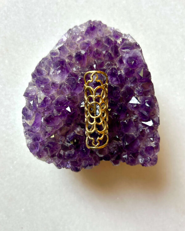 Circular Floret Brass Dreadlock Bead