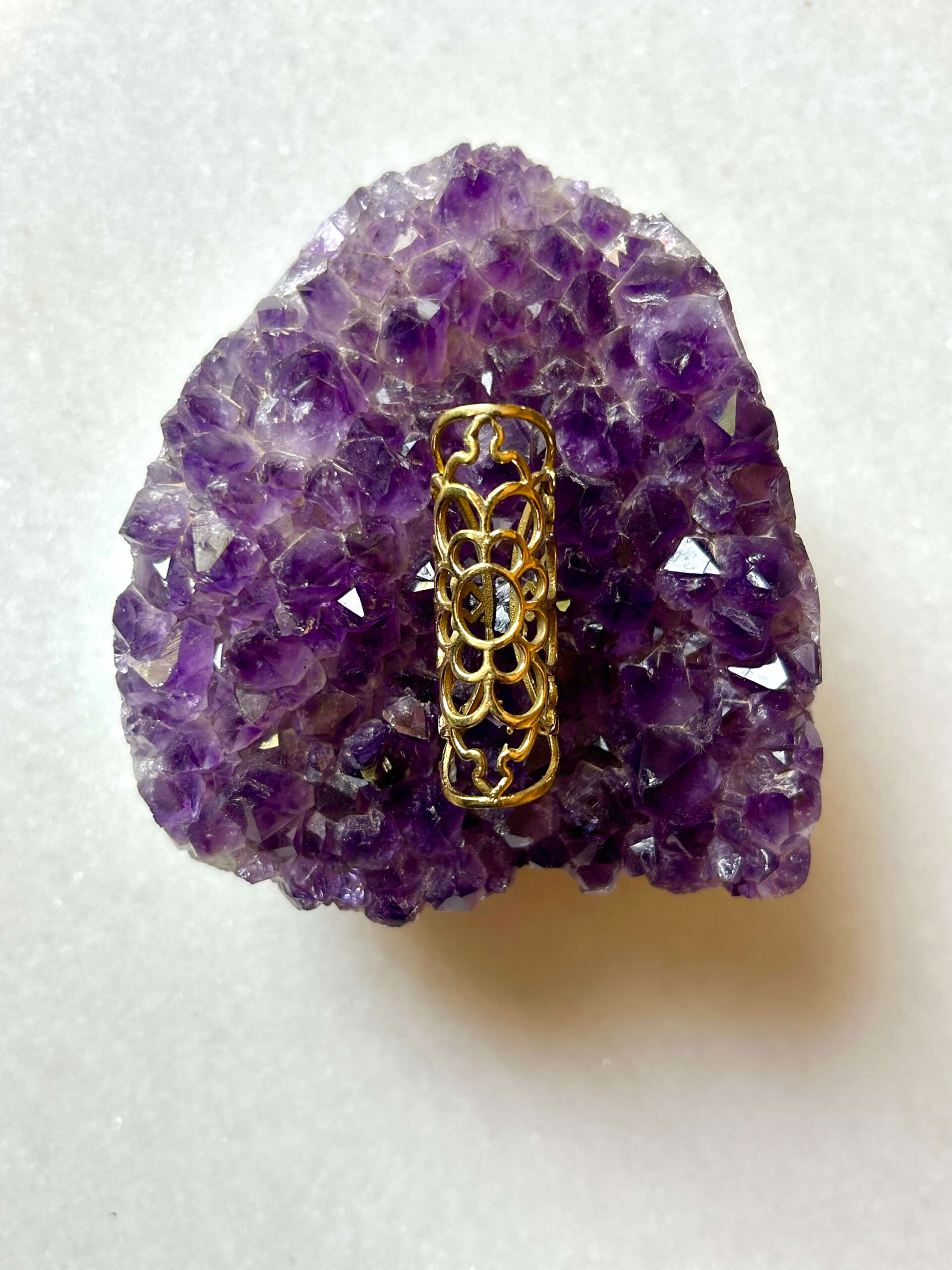 Circular Floret Brass Dreadlock Bead