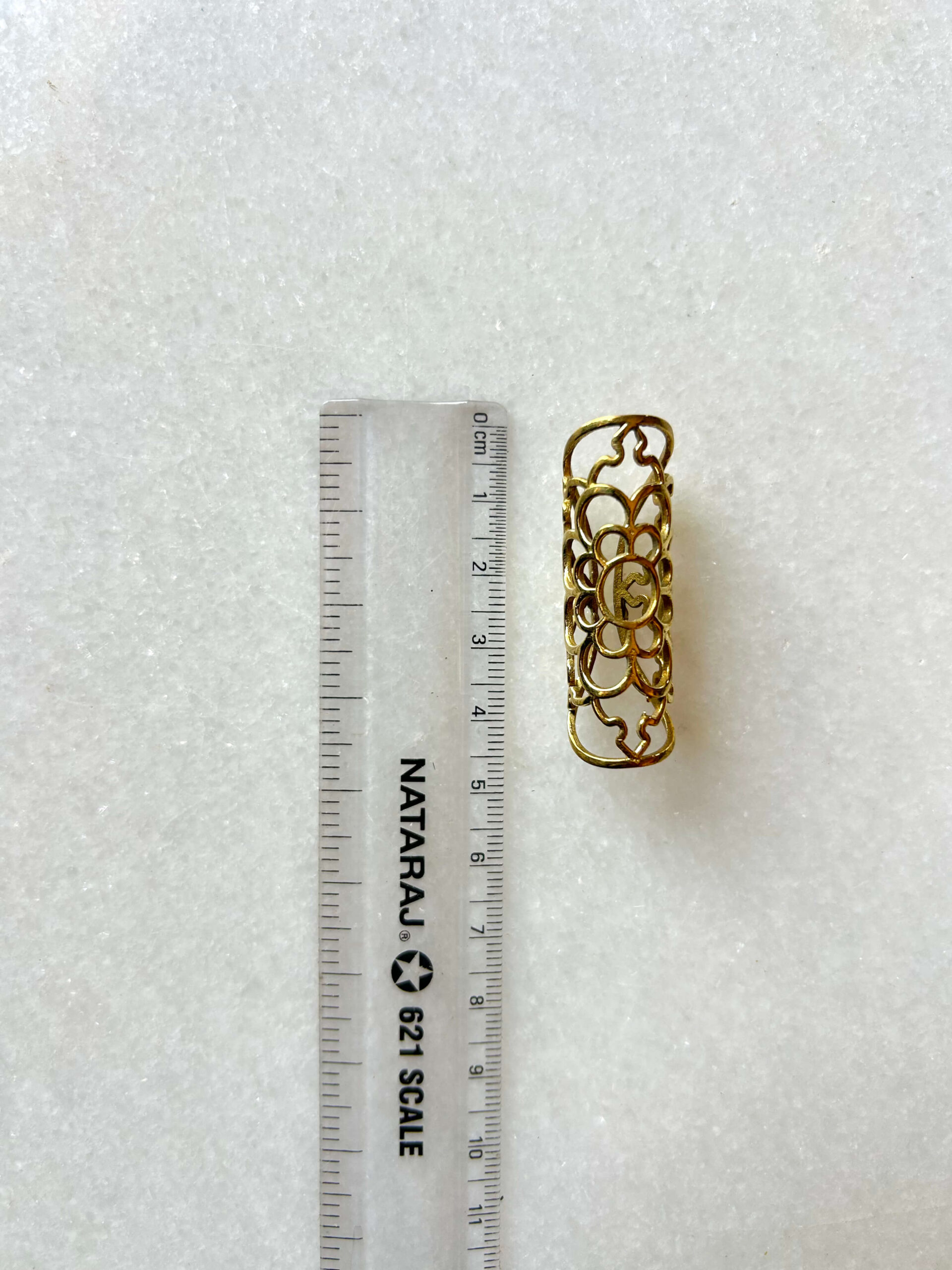Circular Floret Brass Dreadlock Bead - Image 3