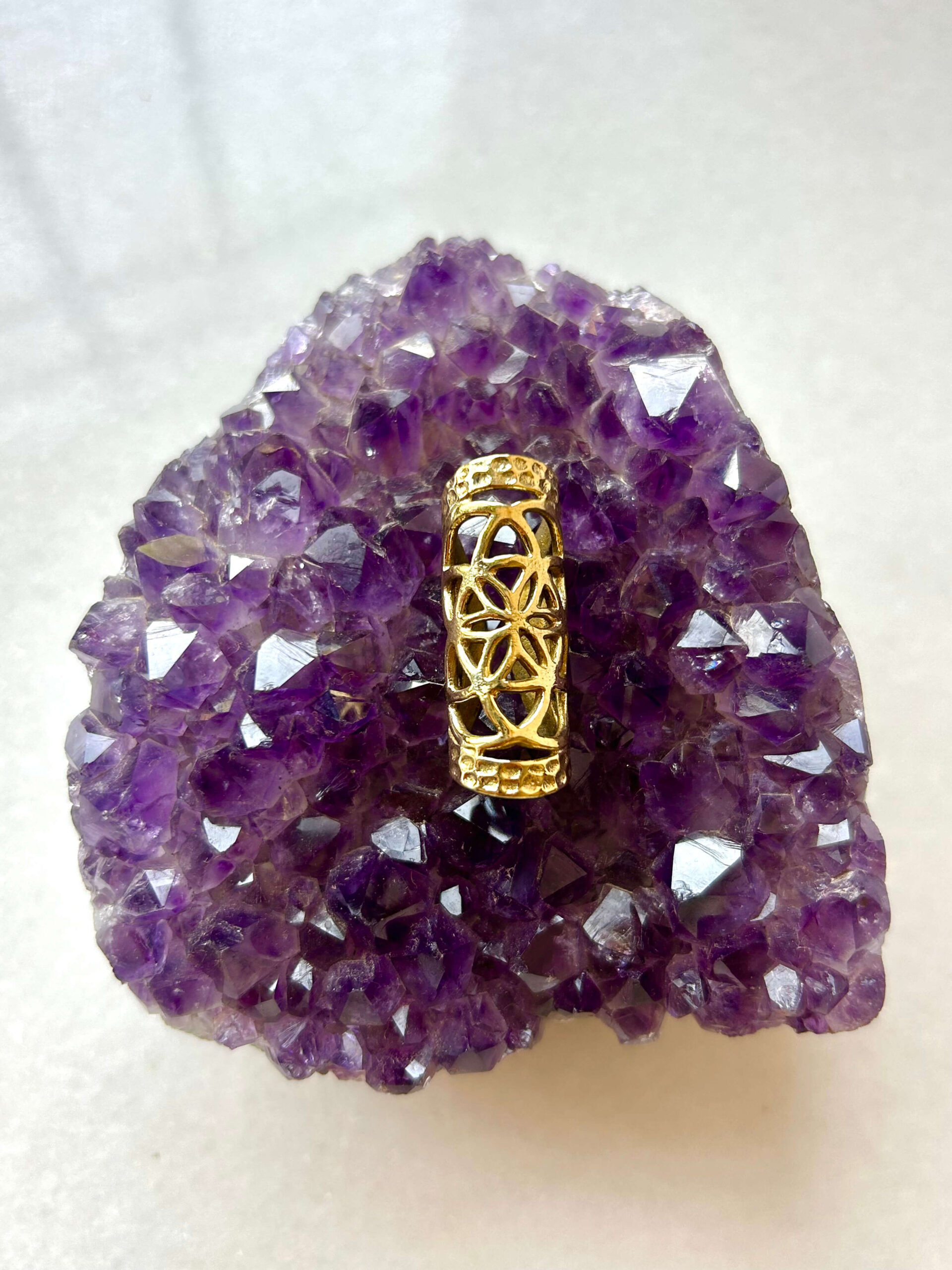 Mandala Cutwork Brass Dreadlock Bead