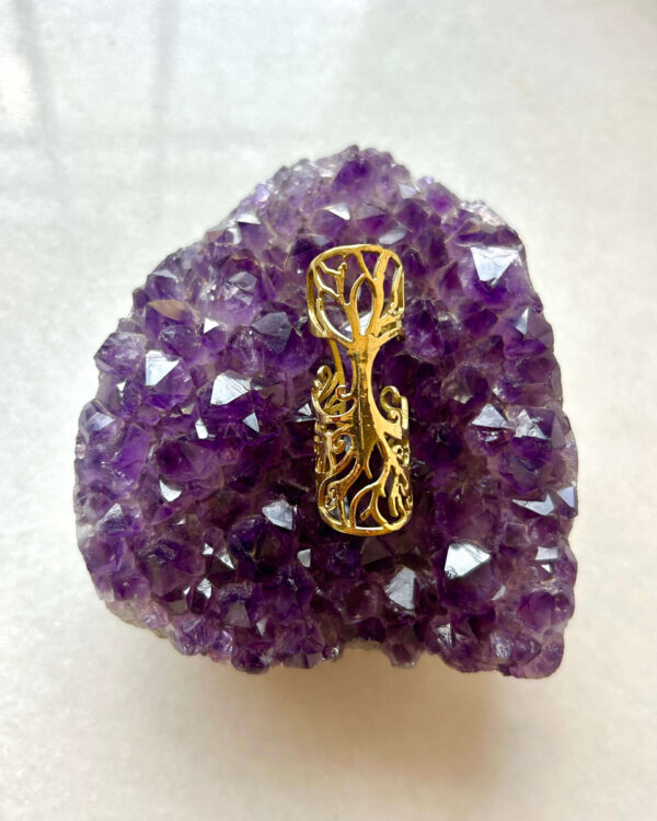Big Tree of Life Brass Dreadlock Bead