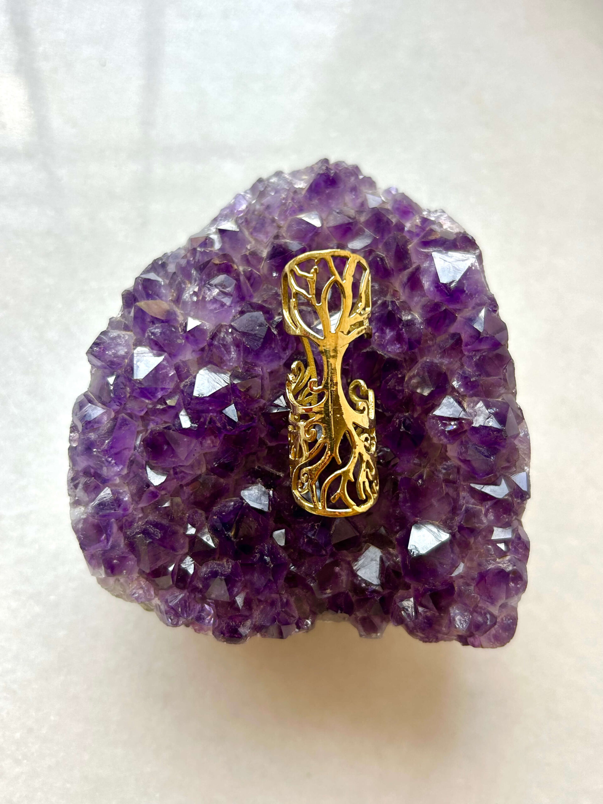 Big Tree of Life Brass Dreadlock Bead