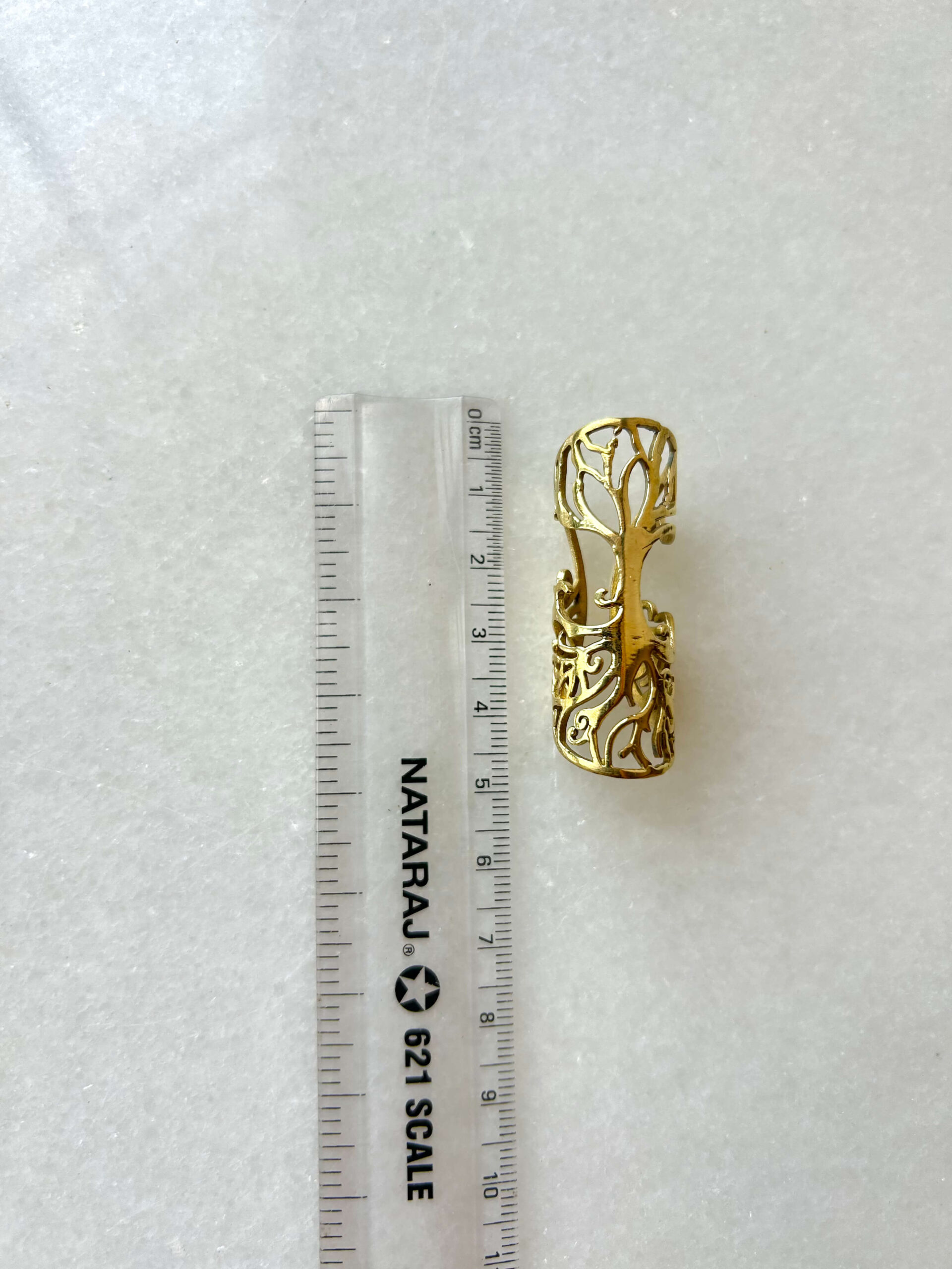 Big Tree of Life Brass Dreadlock Bead - Image 3