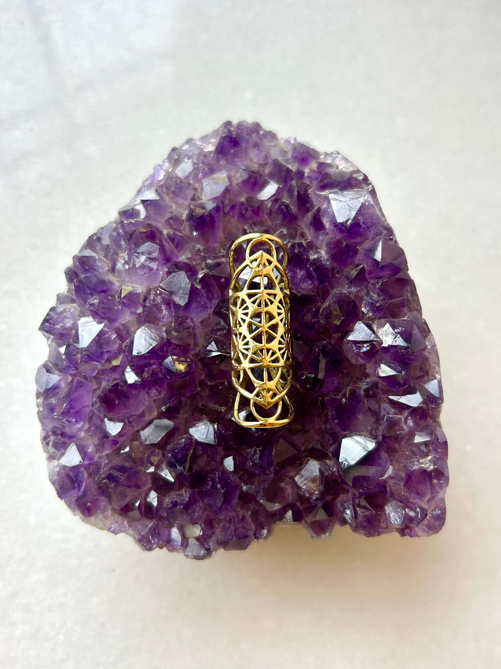 Geomtric Brass Dreadlock Bead