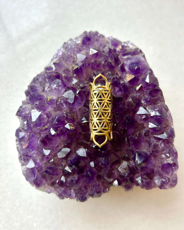 Seed of Life Brass Dreadlock Bead