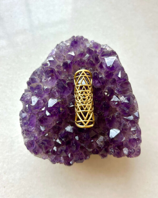 Sri Yantra Filigree Brass Dreadlock Jewelry