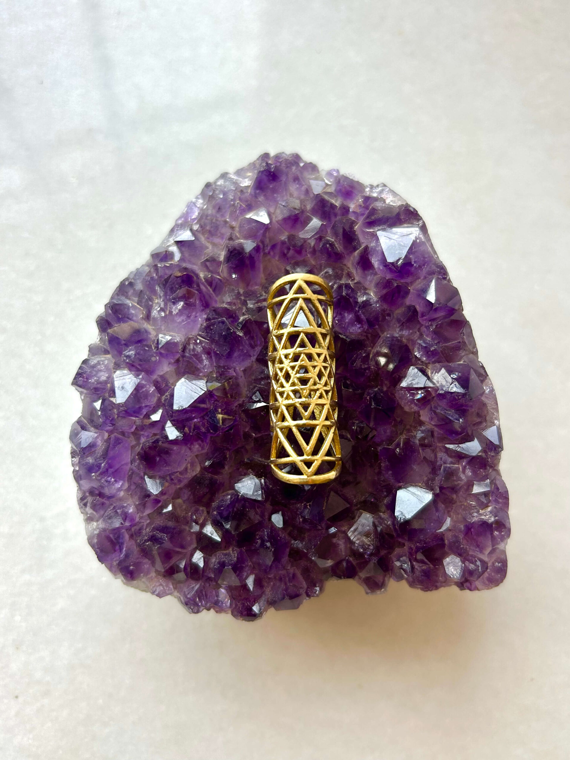 Sri Yantra Filigree Brass Dreadlock Jewelry