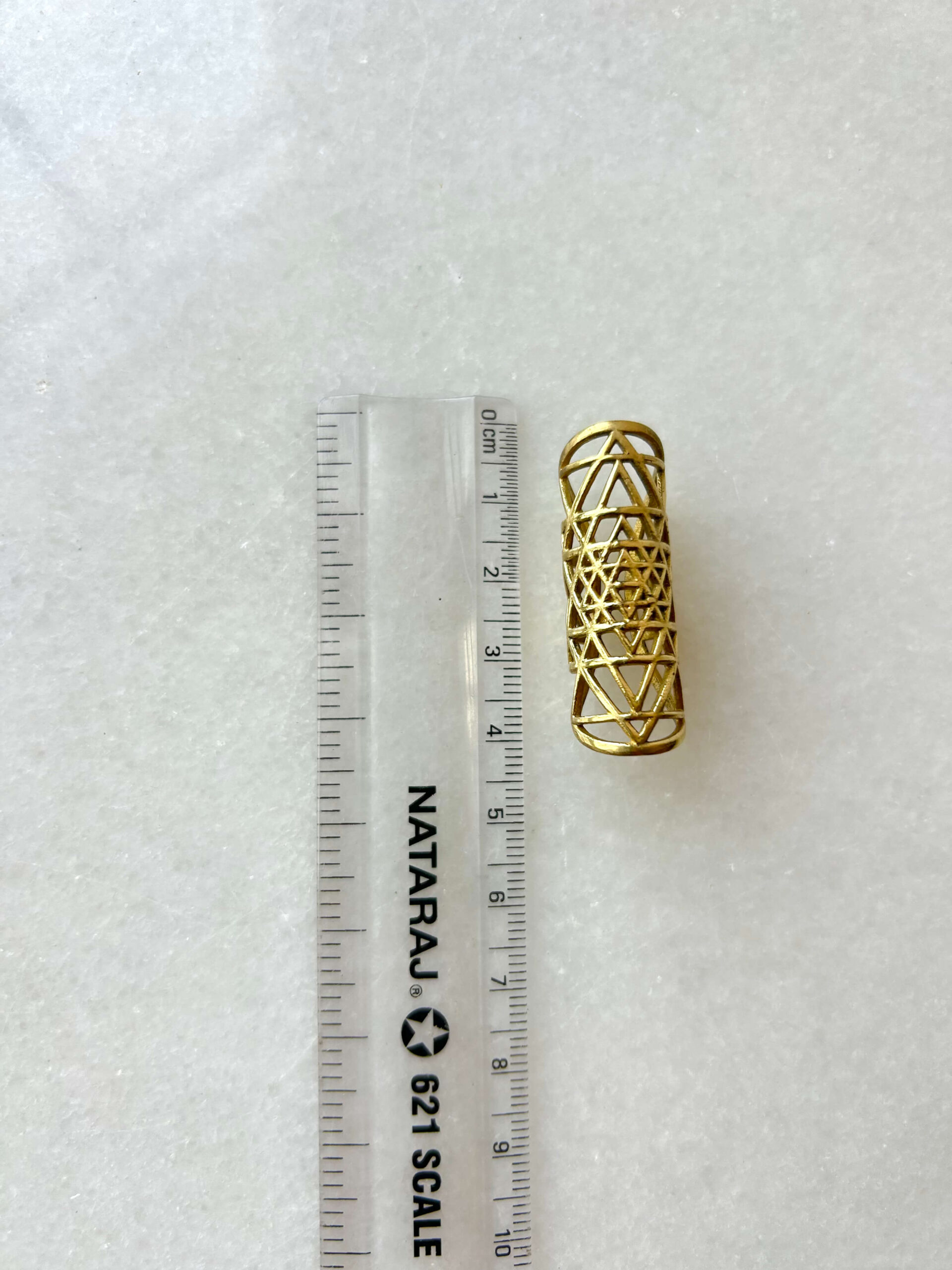 Sri Yantra Filigree Brass Dreadlock Jewelry - Image 3