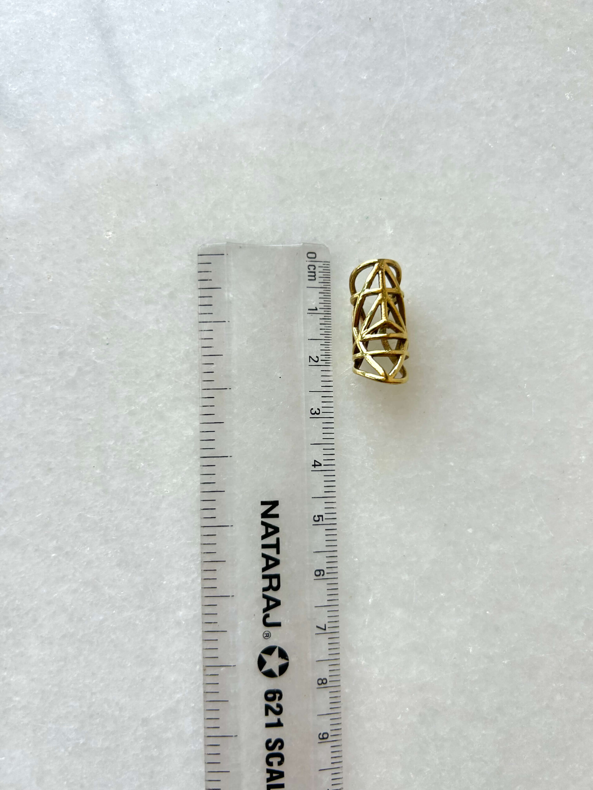 Crystal Prism Brass Dreadlock Bead - Image 3