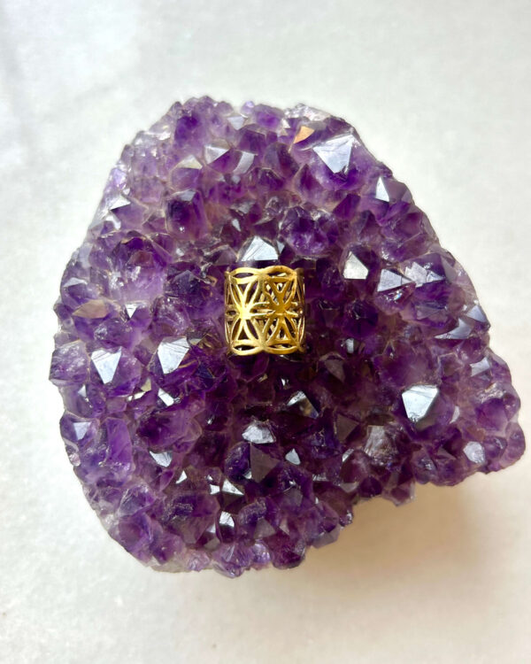 Circle of Life Mini Brass Dreadlock Bead