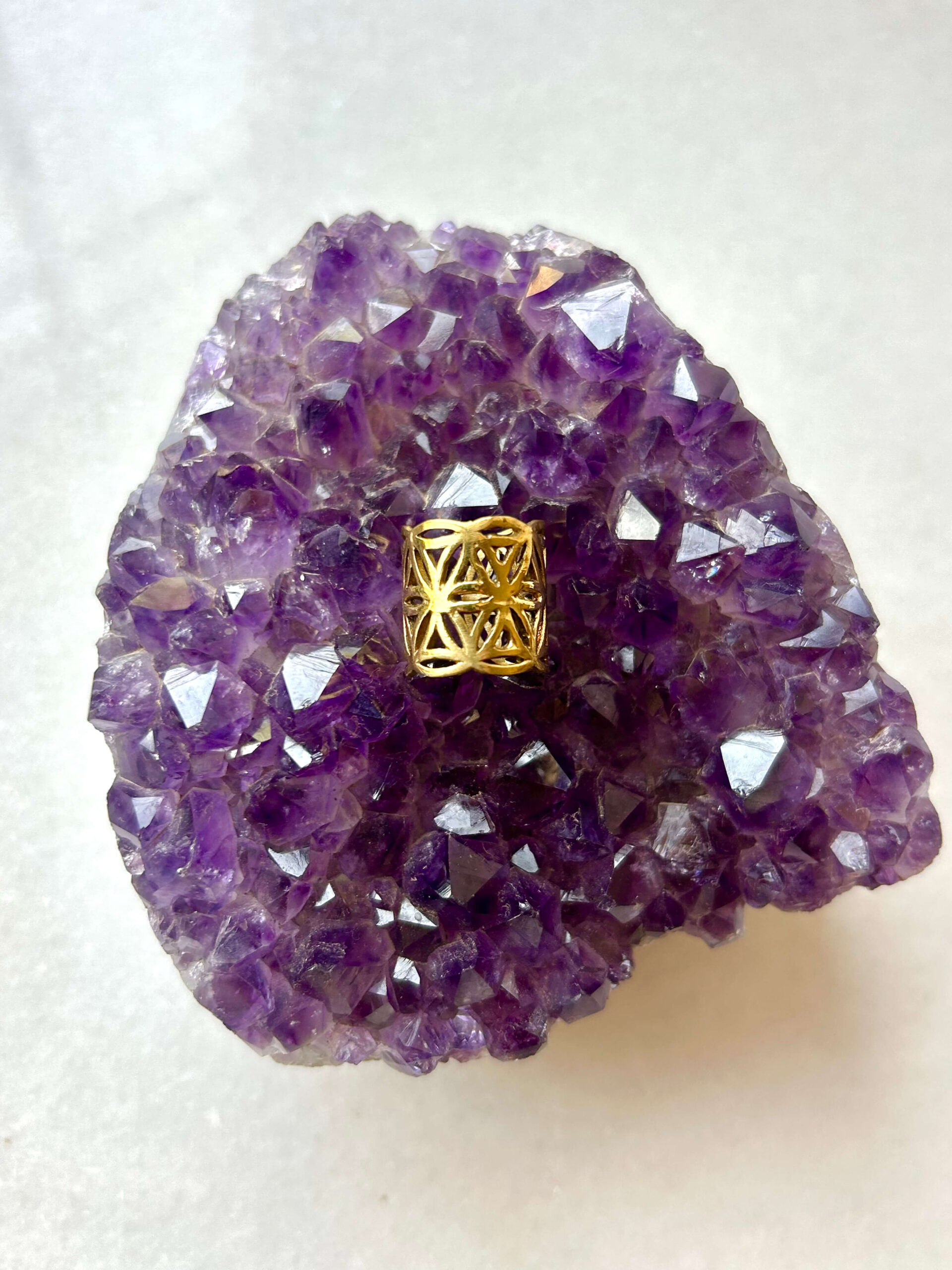 Circle of Life Mini Brass Dreadlock Bead