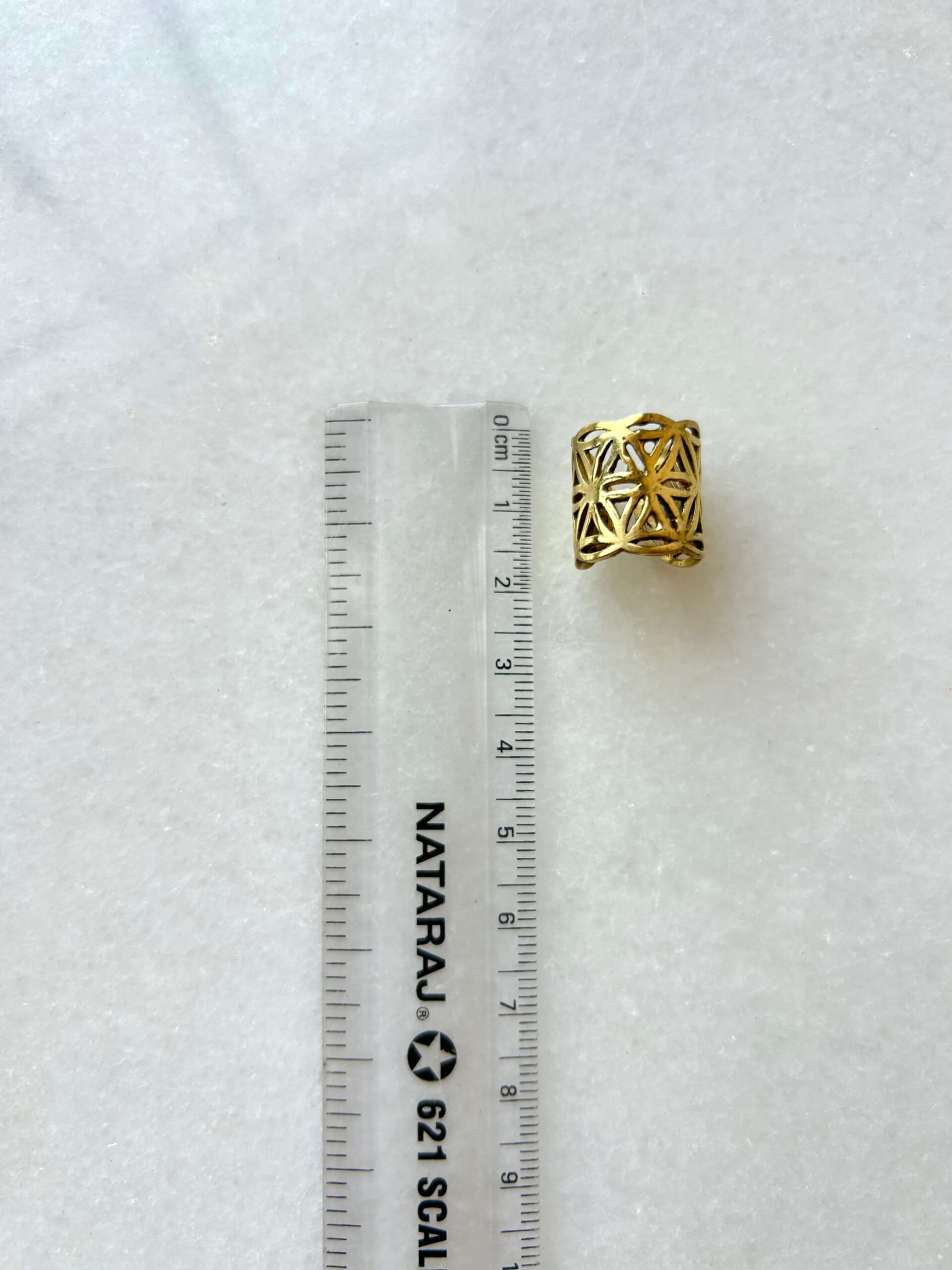 Circle of Life Mini Brass Dreadlock Bead - Image 3