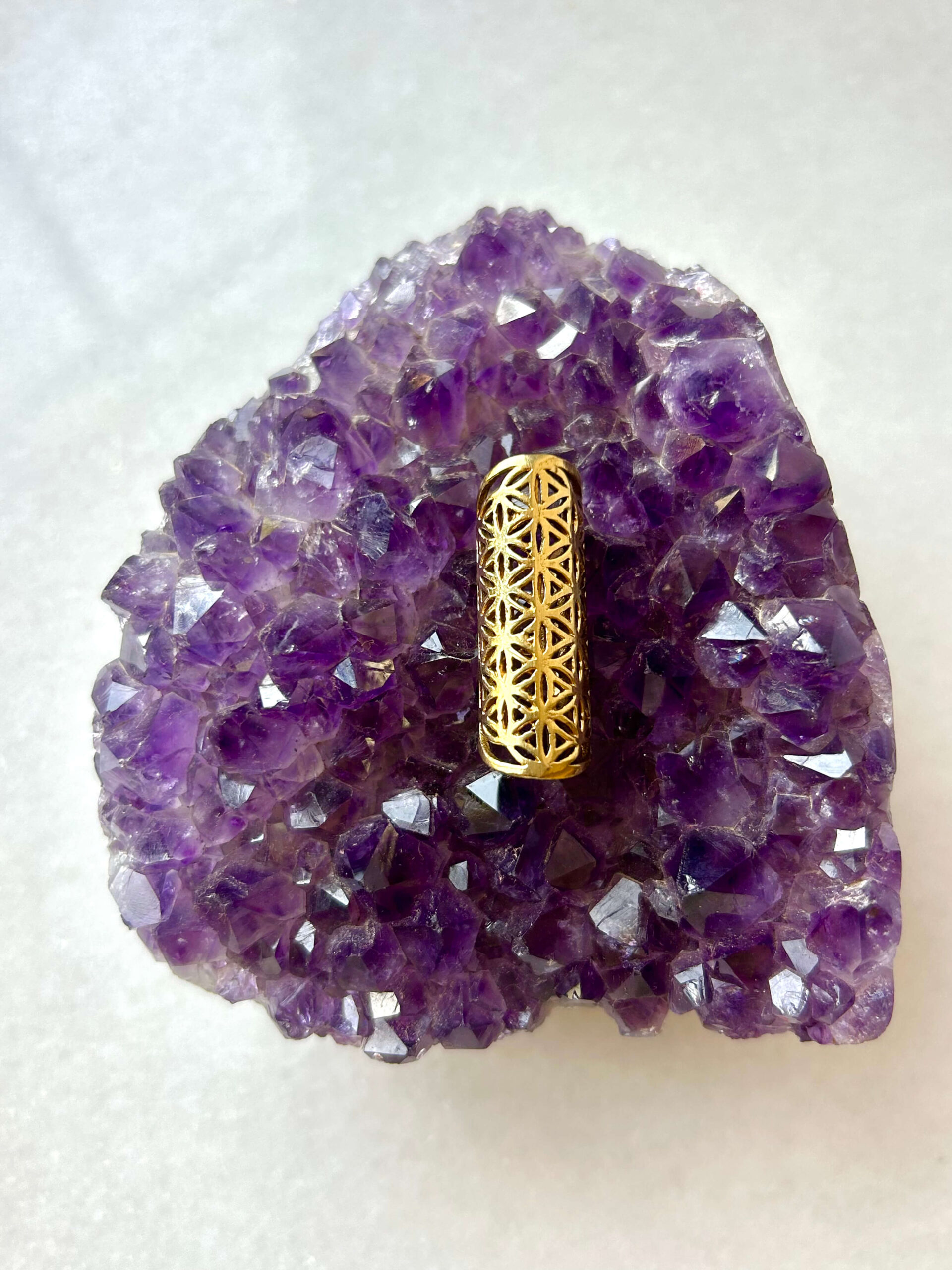 Iconic Flower of Life Brass Dreadlock Jewelry