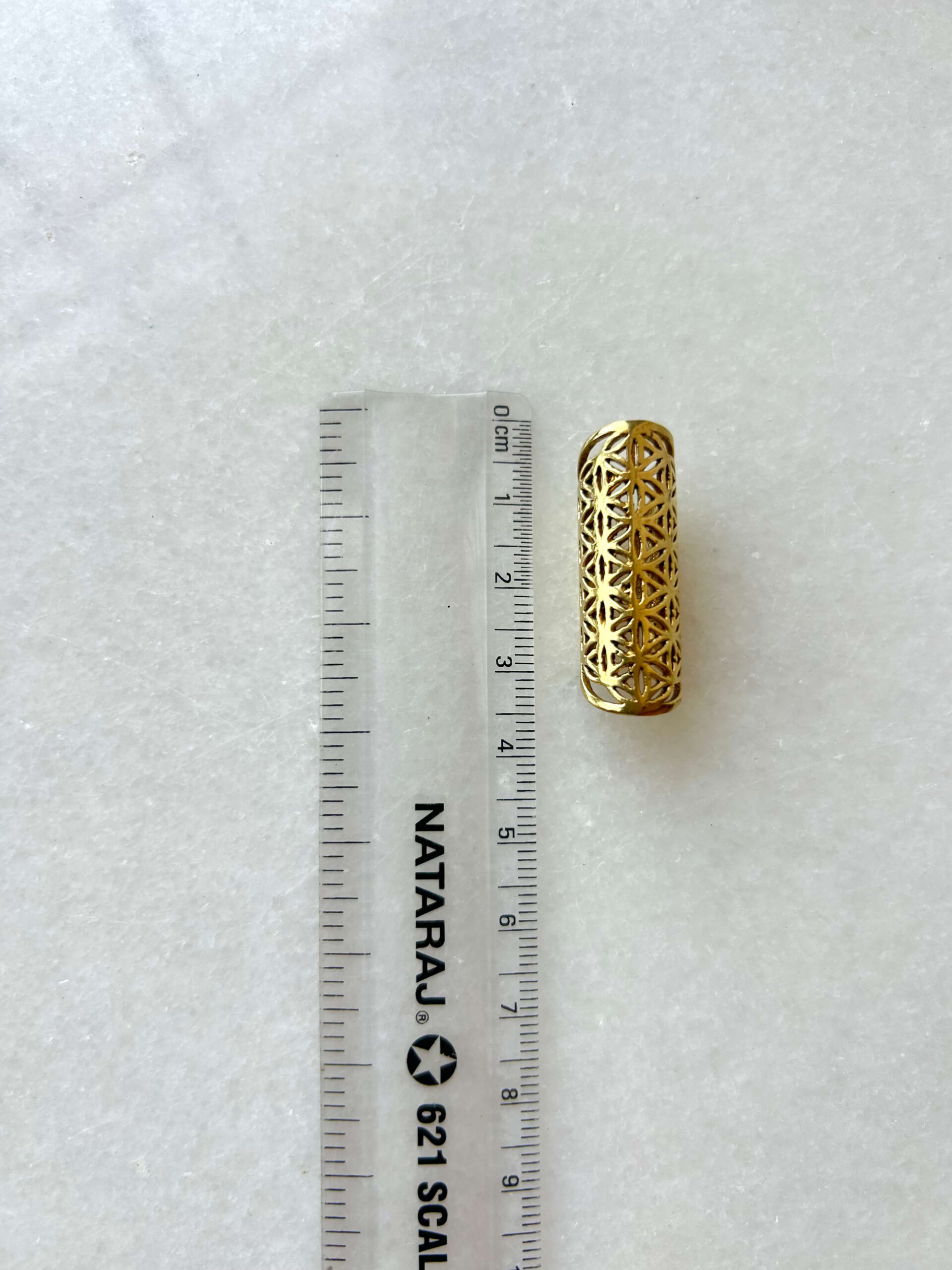 Iconic Flower of Life Brass Dreadlock Jewelry - Image 3