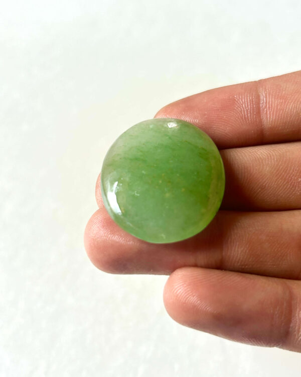 32 mm Freeform Green Jade Cabochon