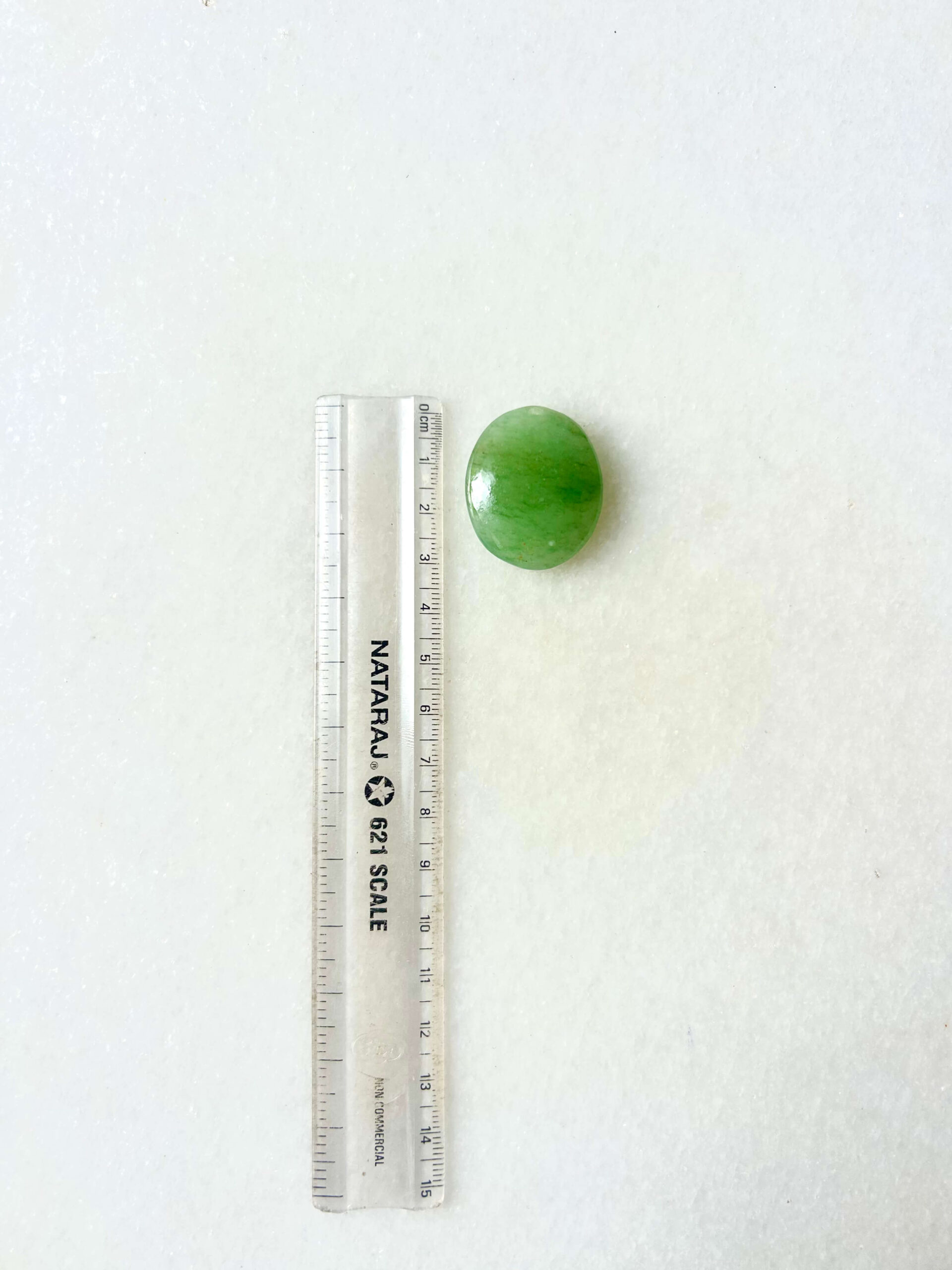 32 mm Freeform Green Jade Cabochon - Image 2