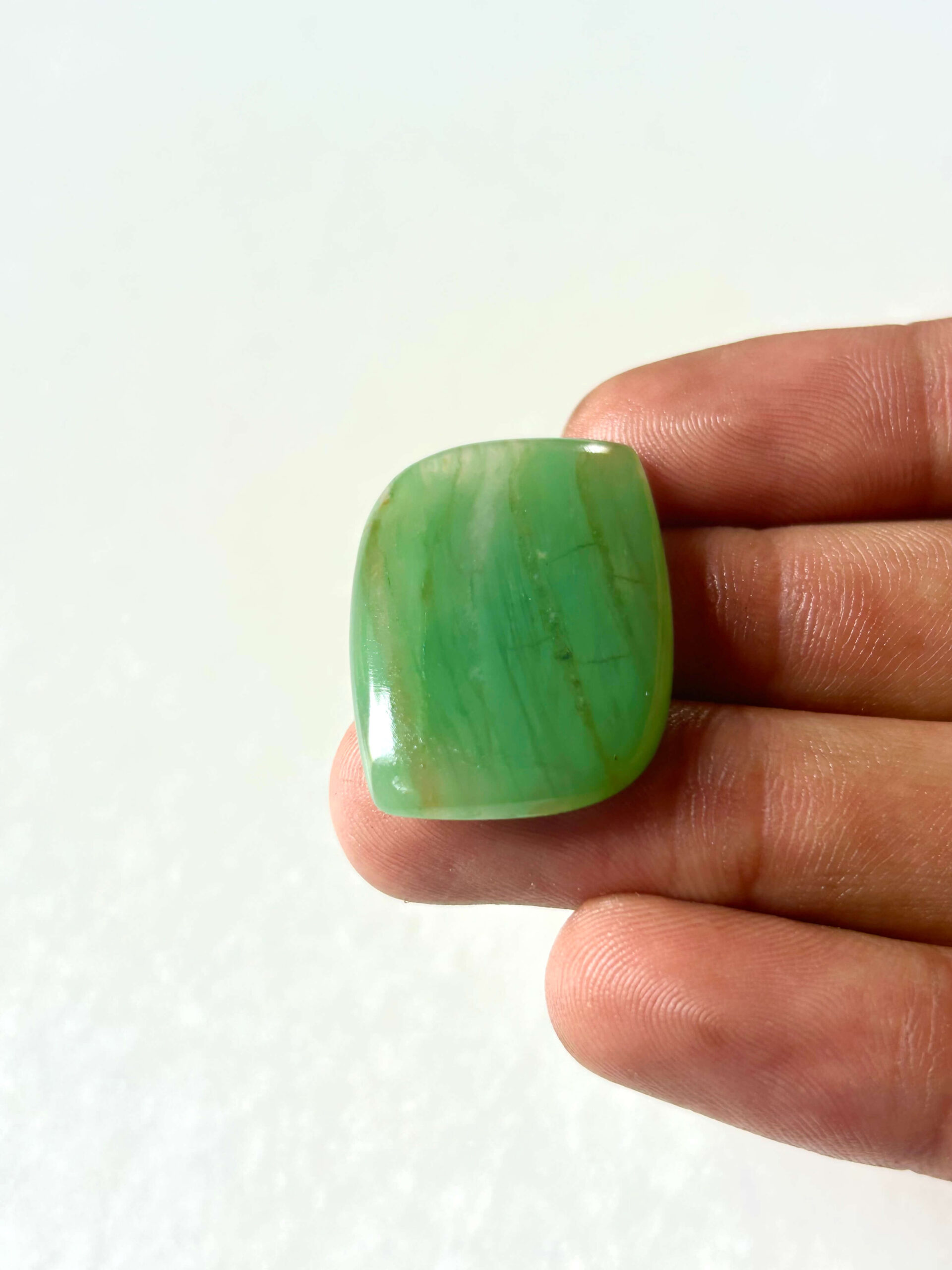30 mm Green Jade Cabochon for Macrame