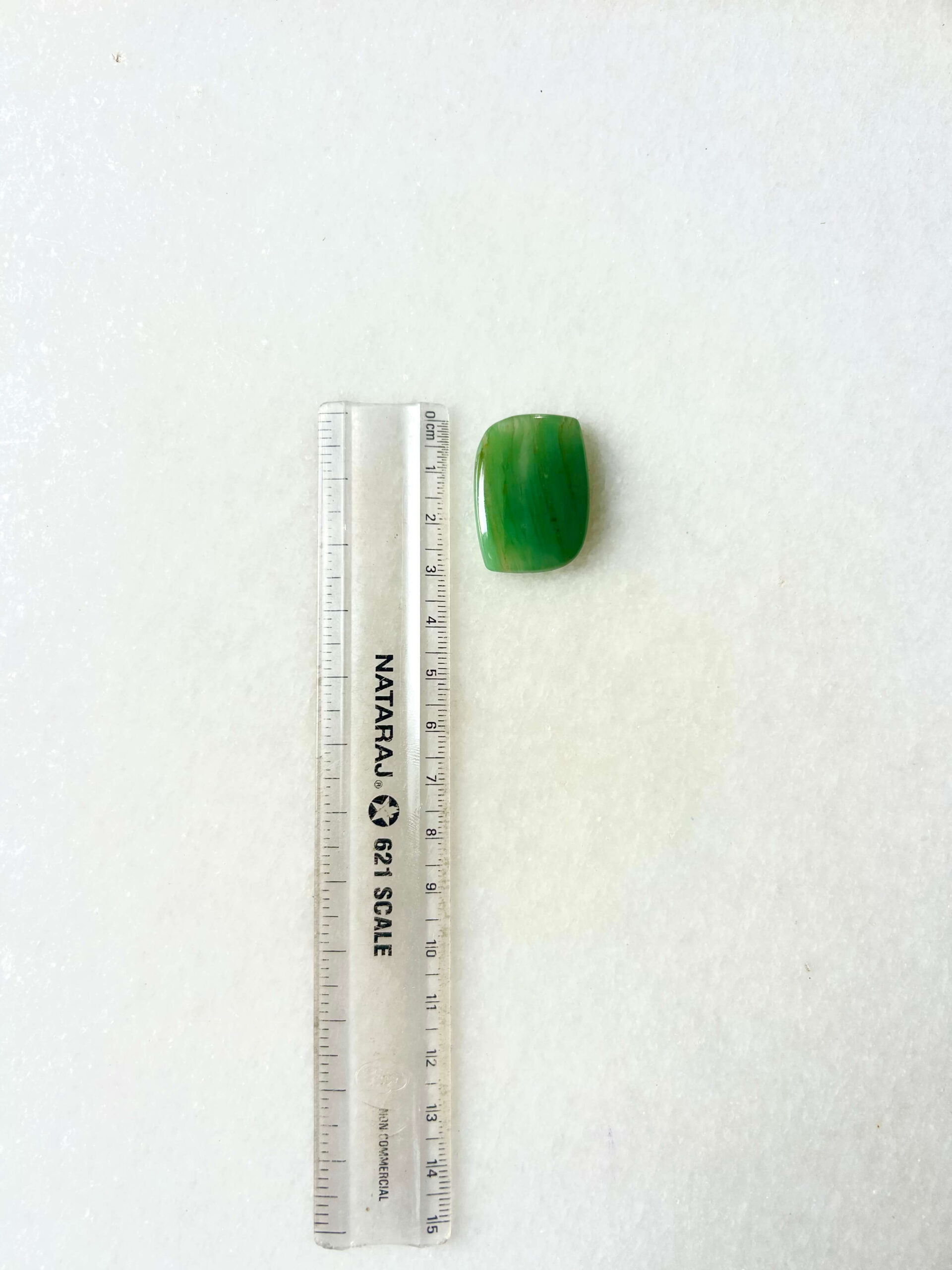 30 mm Green Jade Cabochon for Macrame - Image 2
