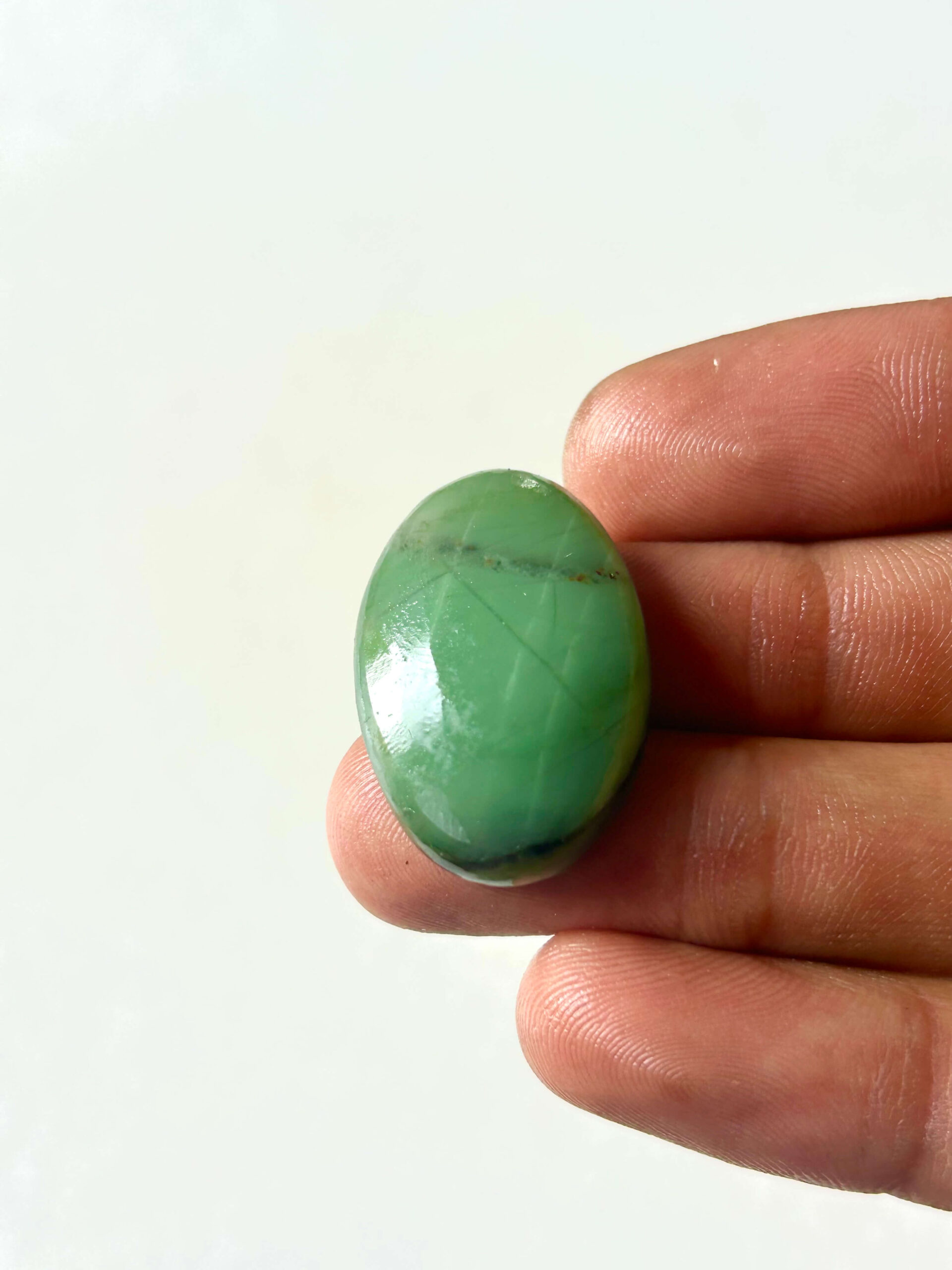 29 mm Green Jade for Jewelry Making