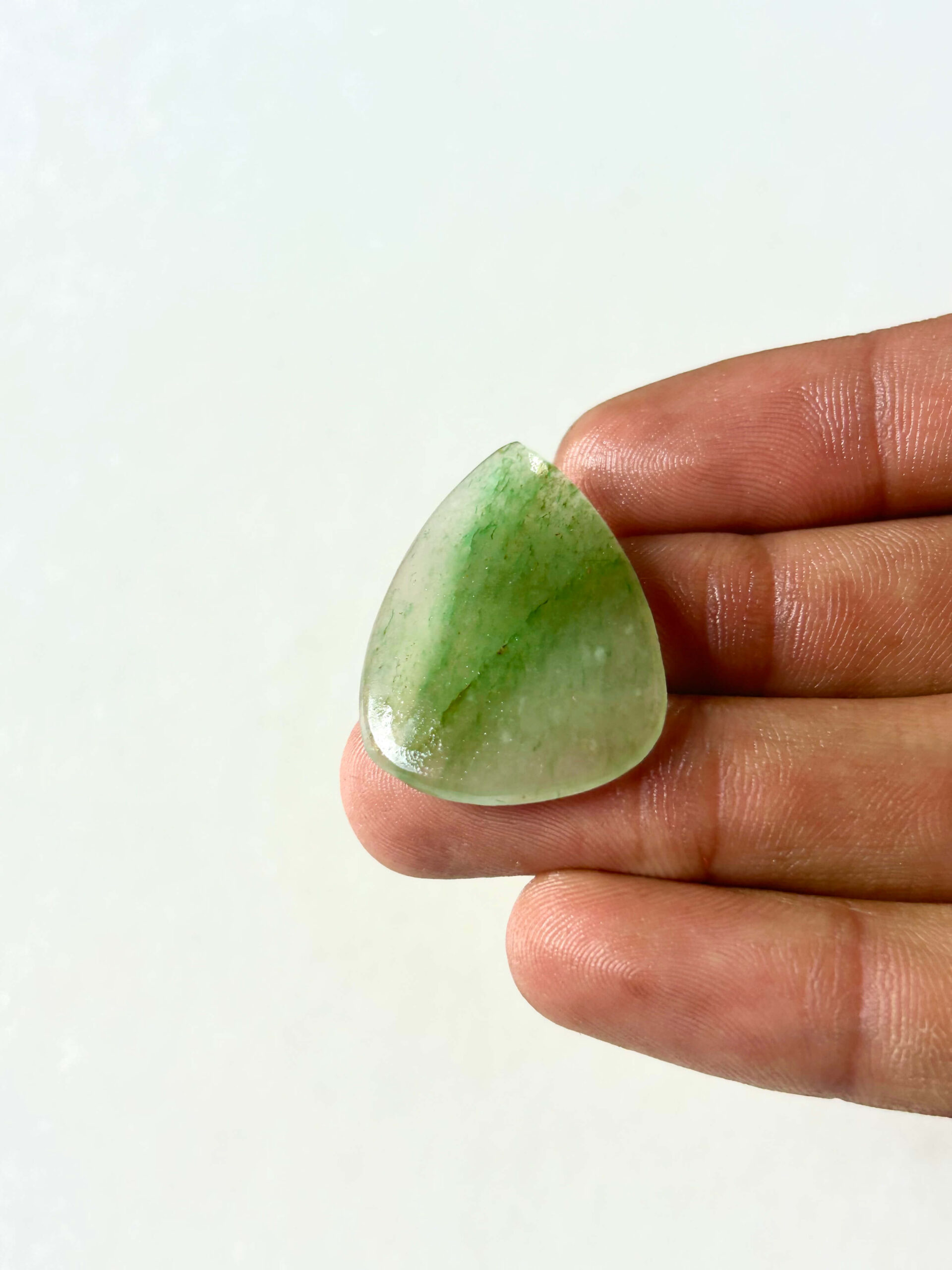 32 mm Green Jade Cabochon