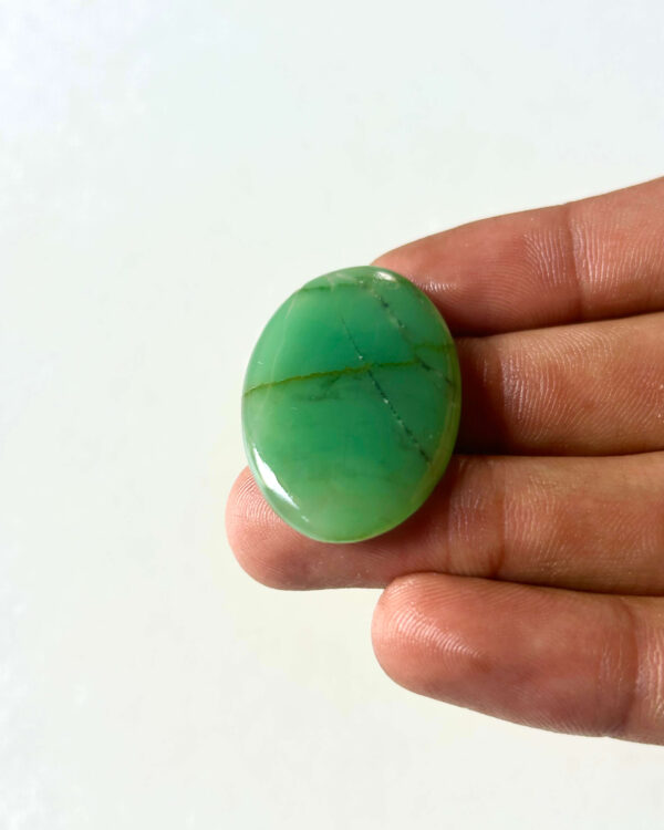 36 mm Freeform Green Jade Cabochon