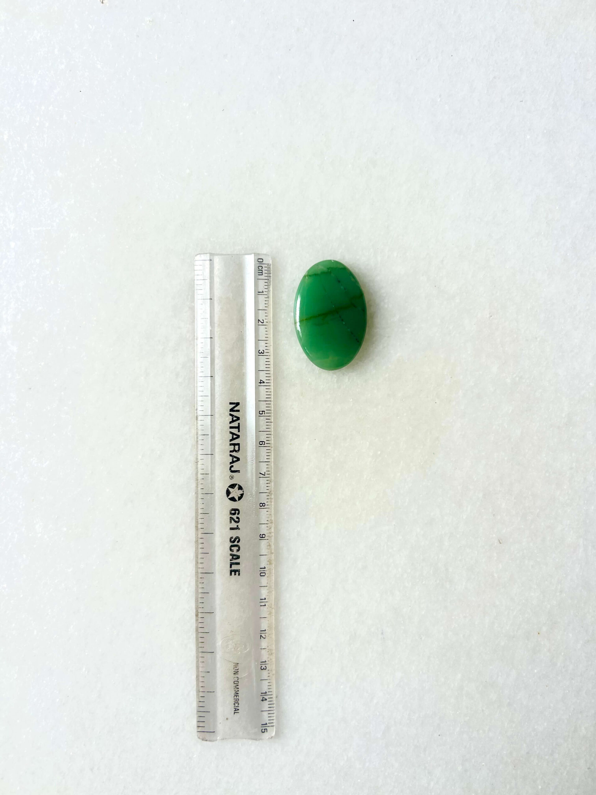 36 mm Freeform Green Jade Cabochon - Image 2