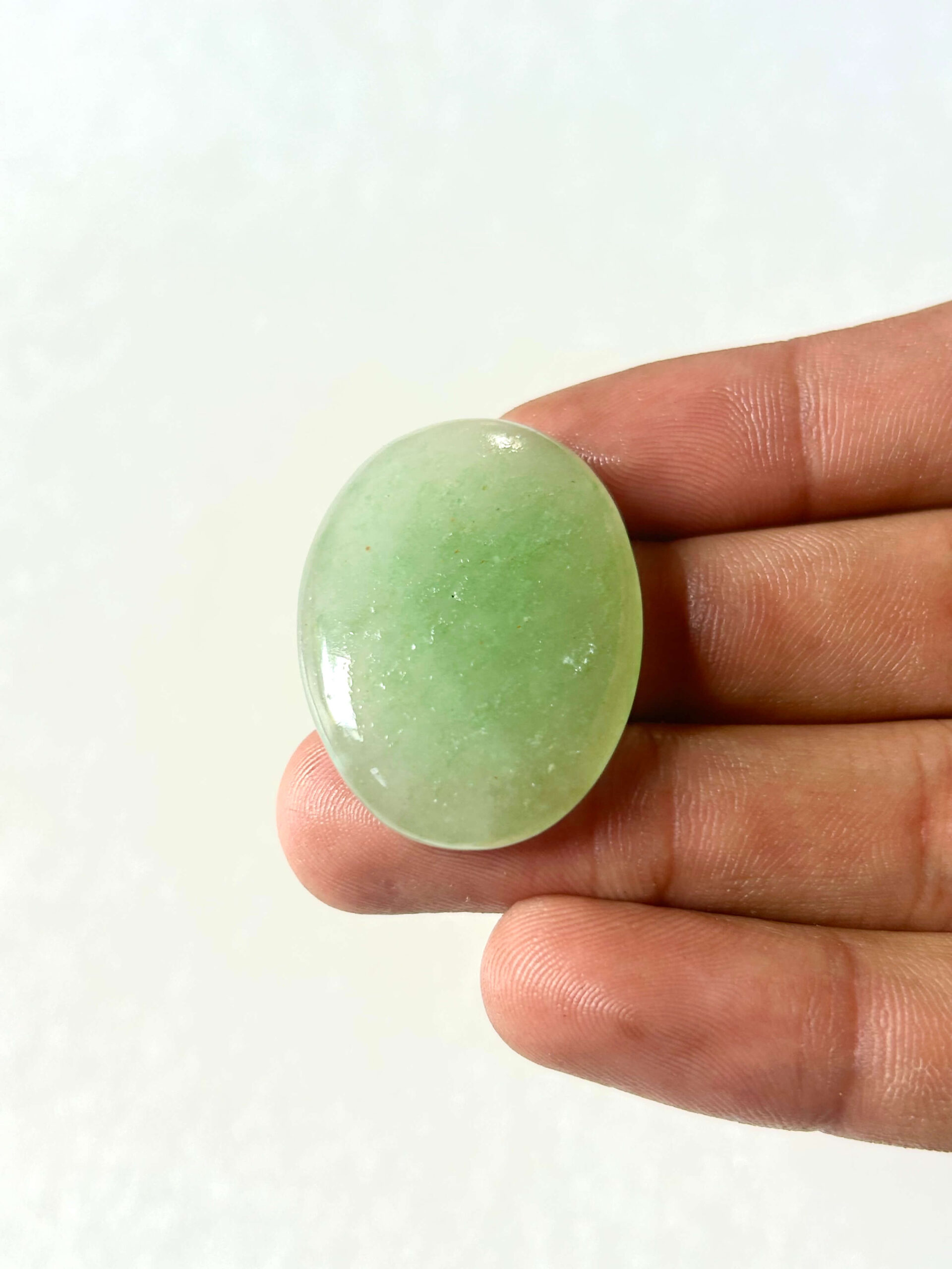 35 mm Green Jade for Jewelry Making