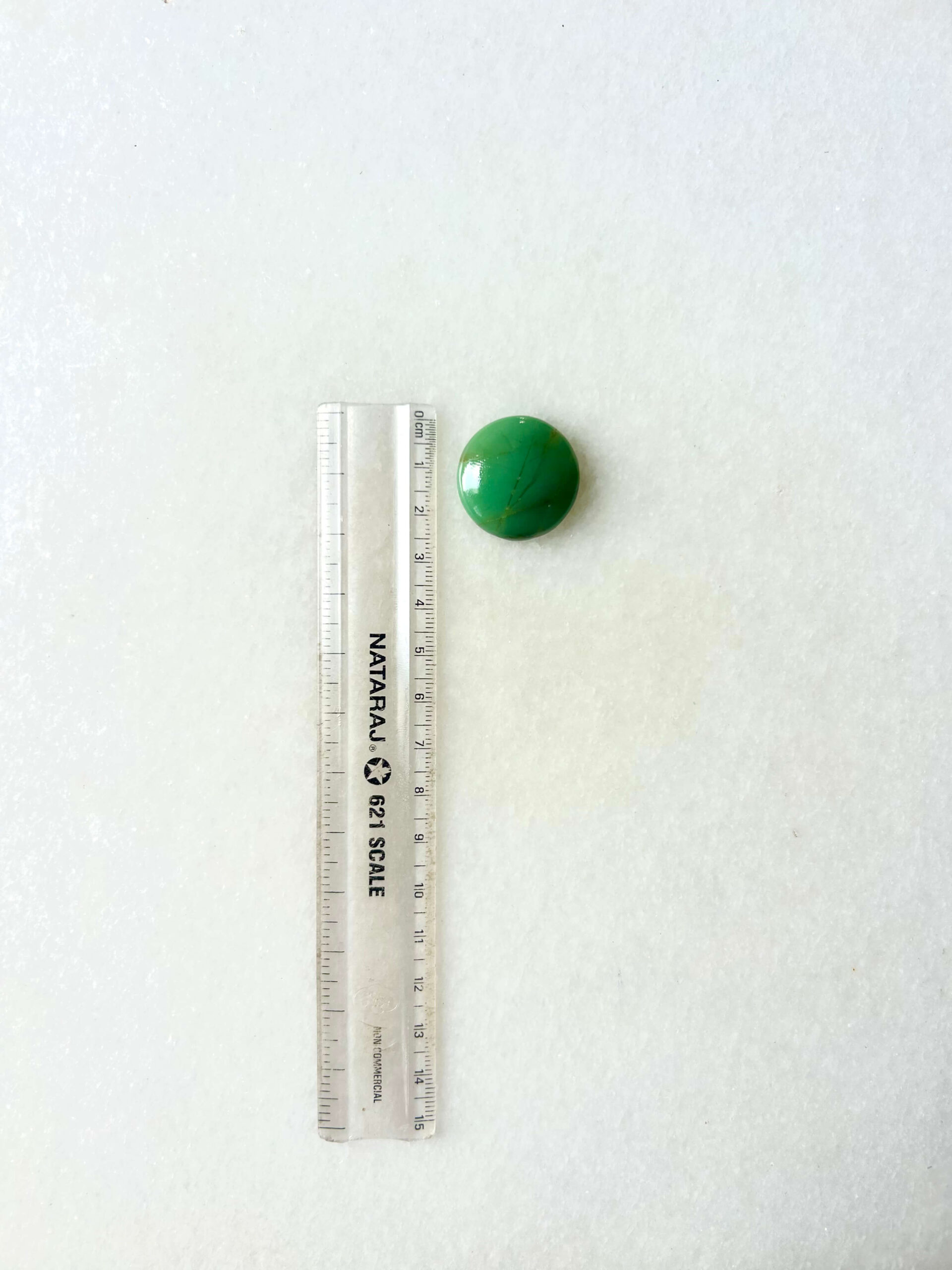 23 mm Green Jade Cabochon for Macrame - Image 2