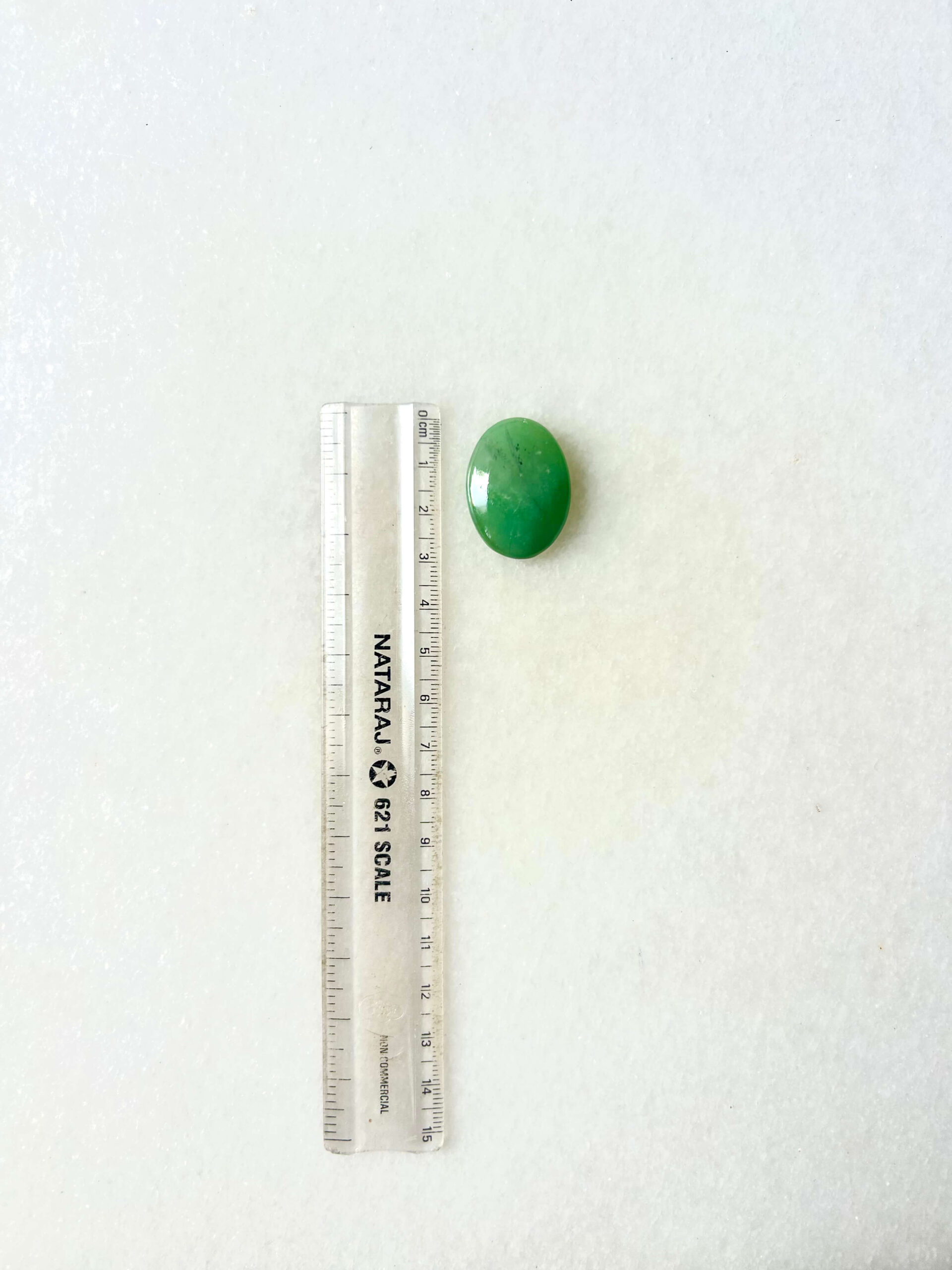 29 mm Freeform Green Jade Cabochon - Image 2