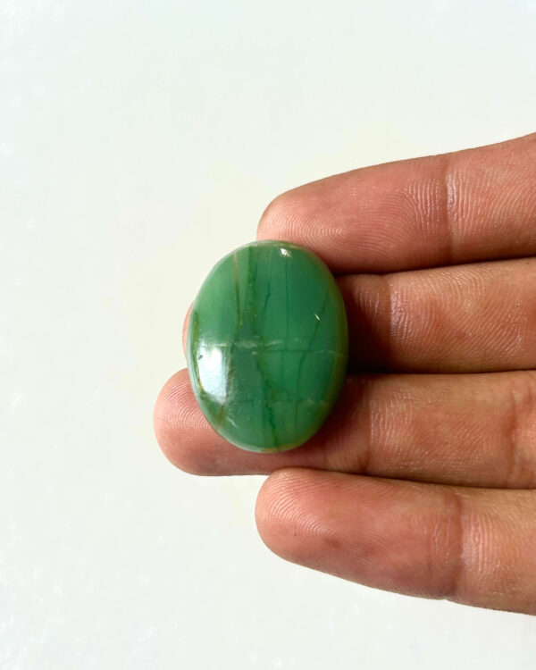 30 mm Green Jade Cabochon for Macrame