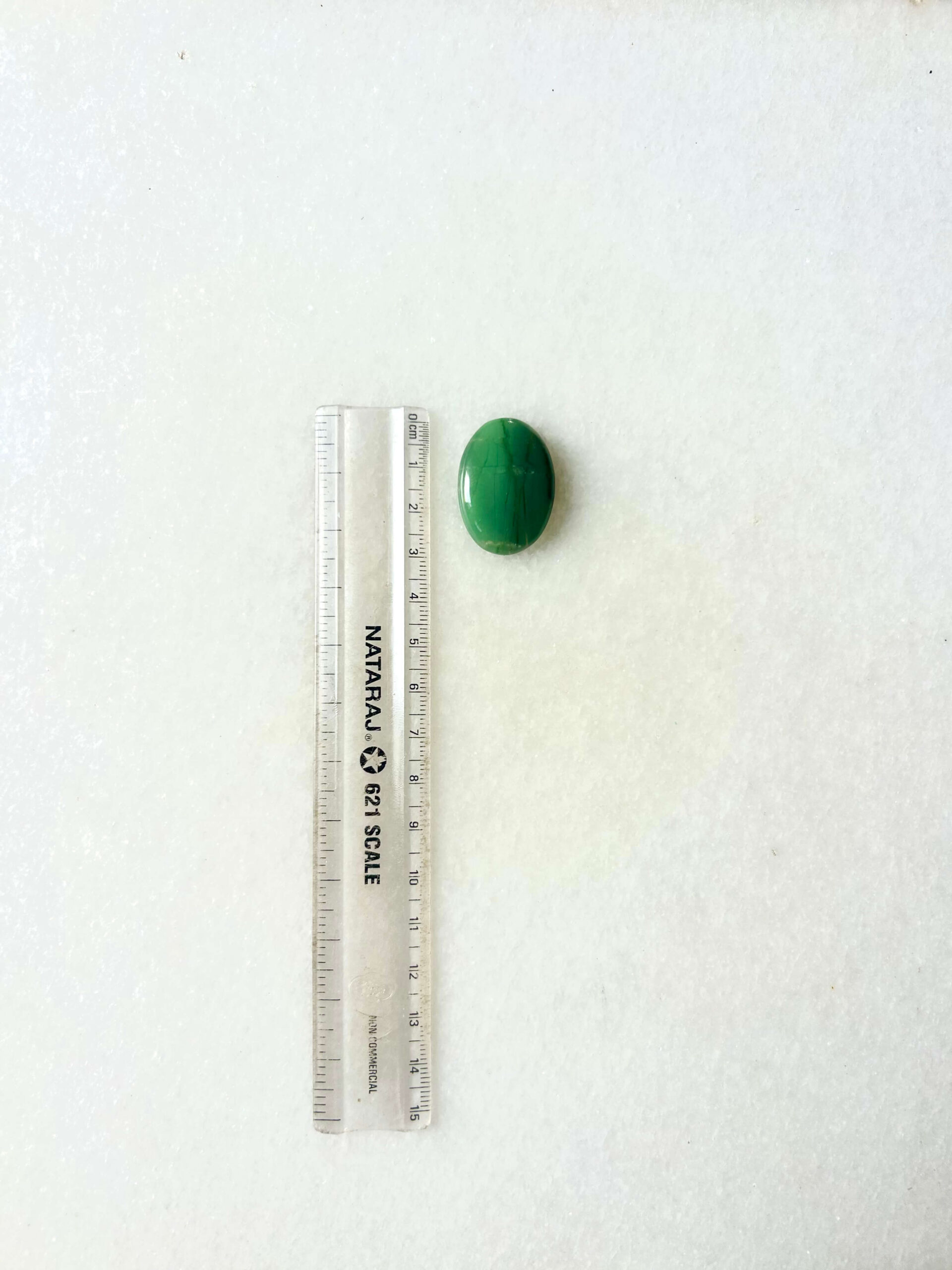 30 mm Green Jade Cabochon for Macrame - Image 2