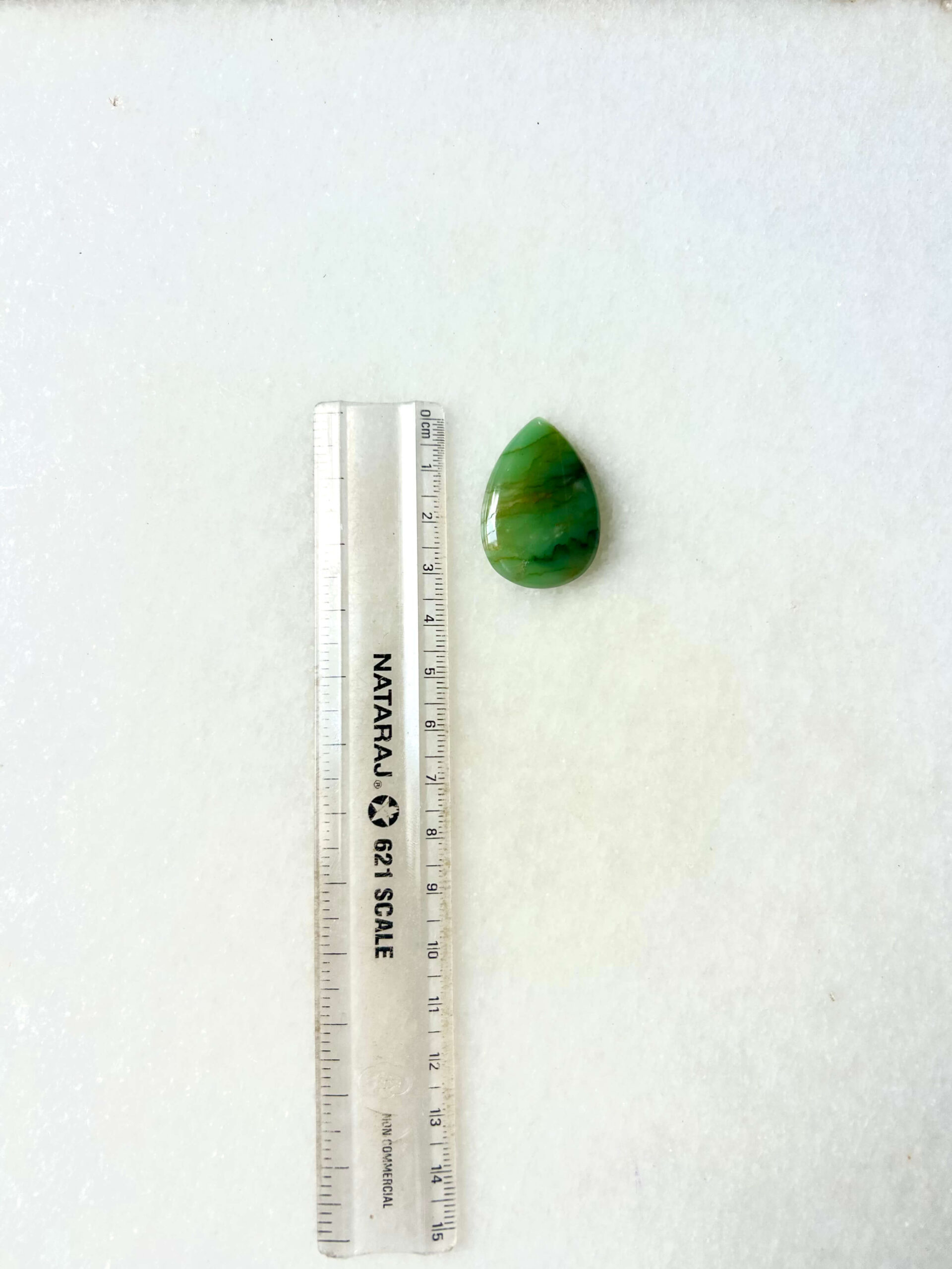 34 mm Green Jade Stone - Image 2
