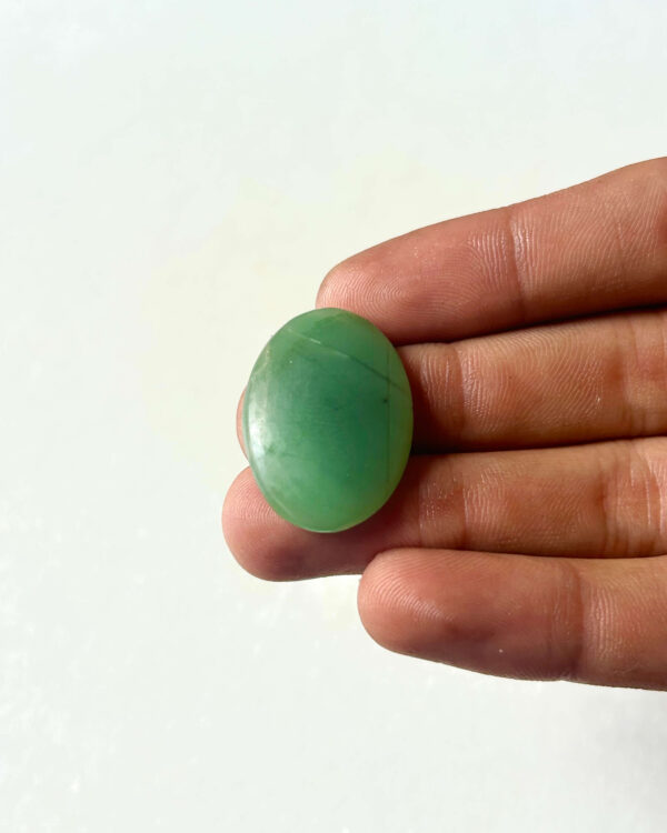 30 mm Green Jade Cabochon for Macrame