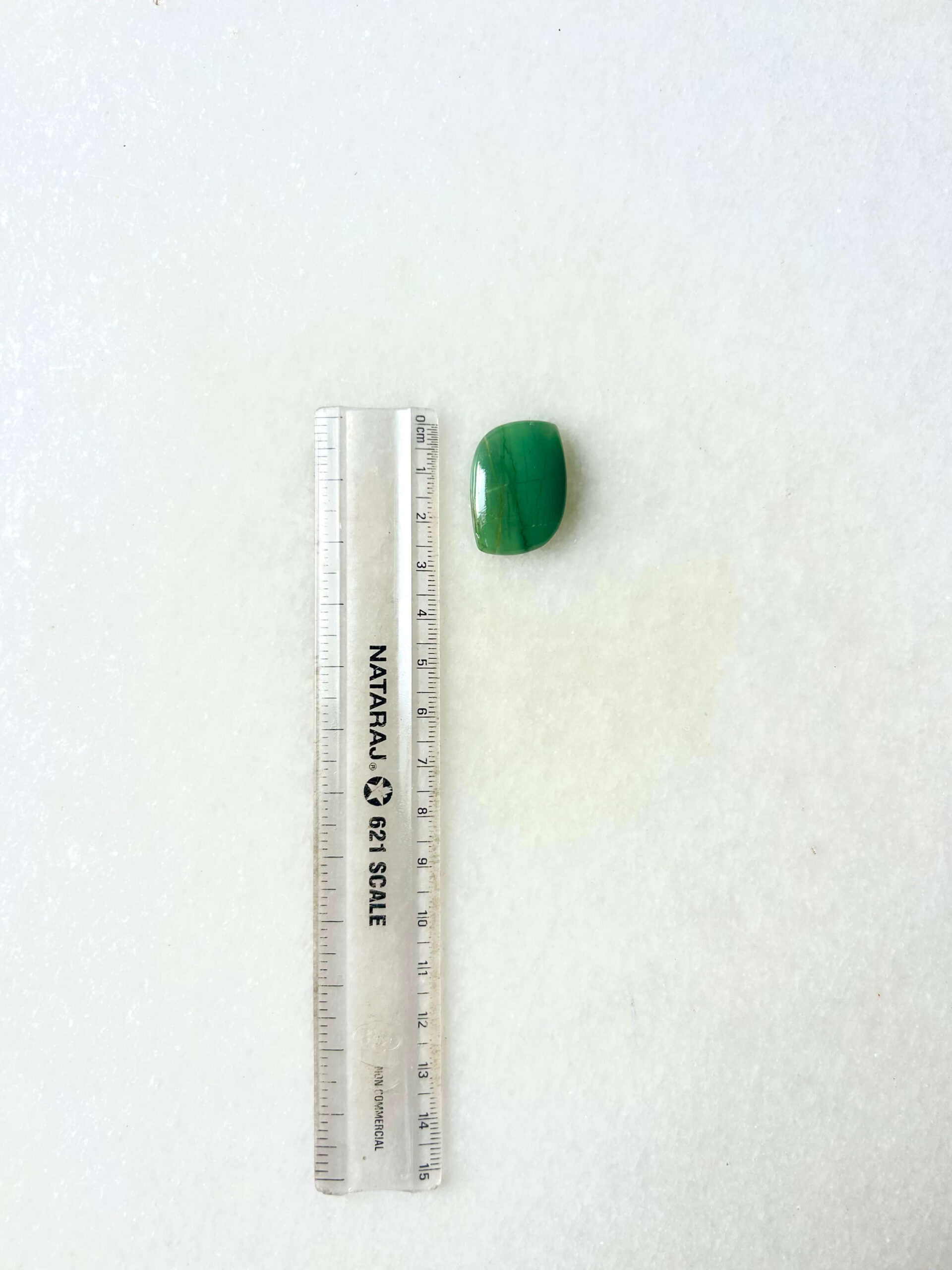 28 mm Freeform Green Jade Cabochon - Image 2